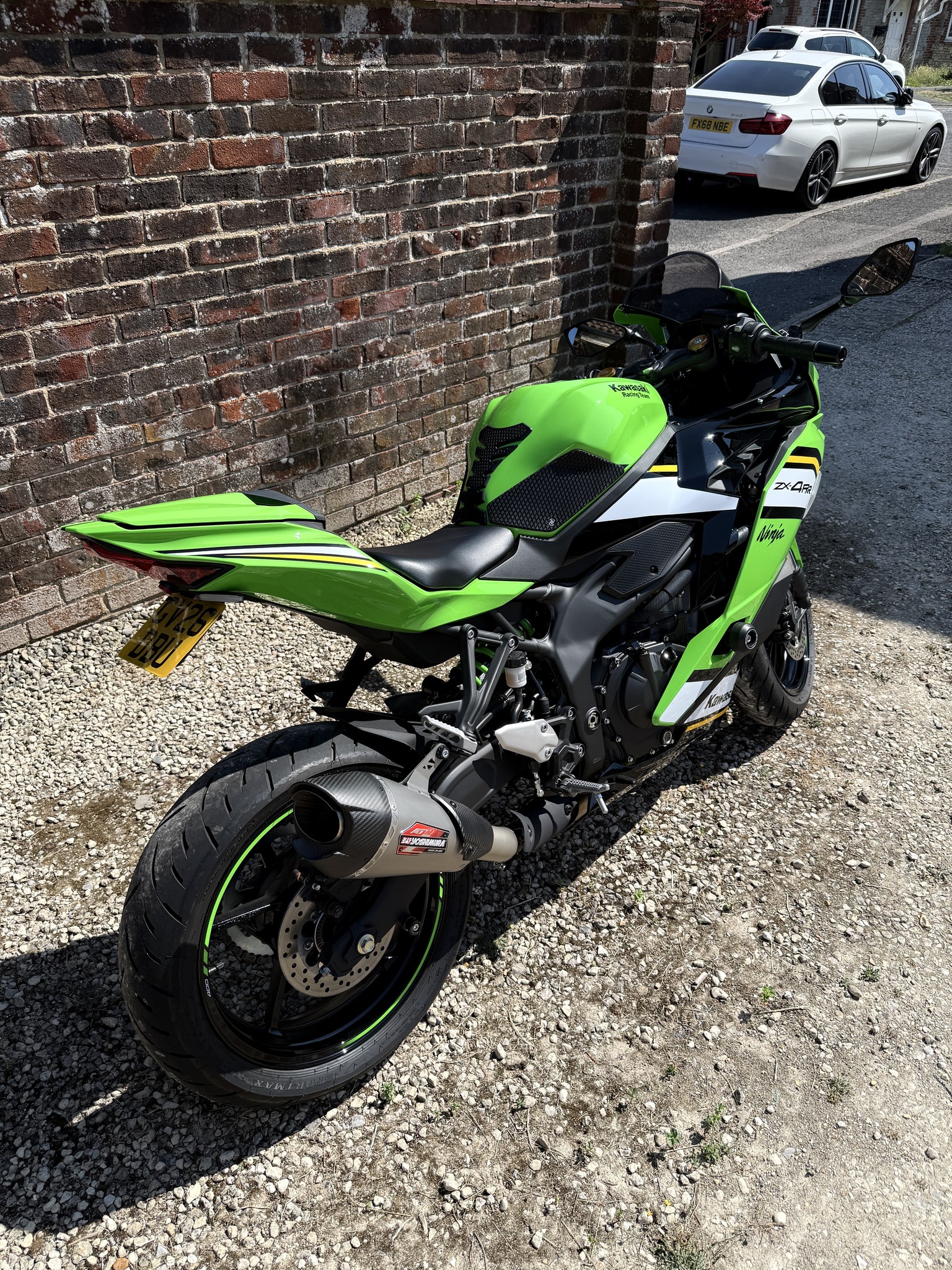 Kawasaki ZX-4RR with TechSpec grips installed