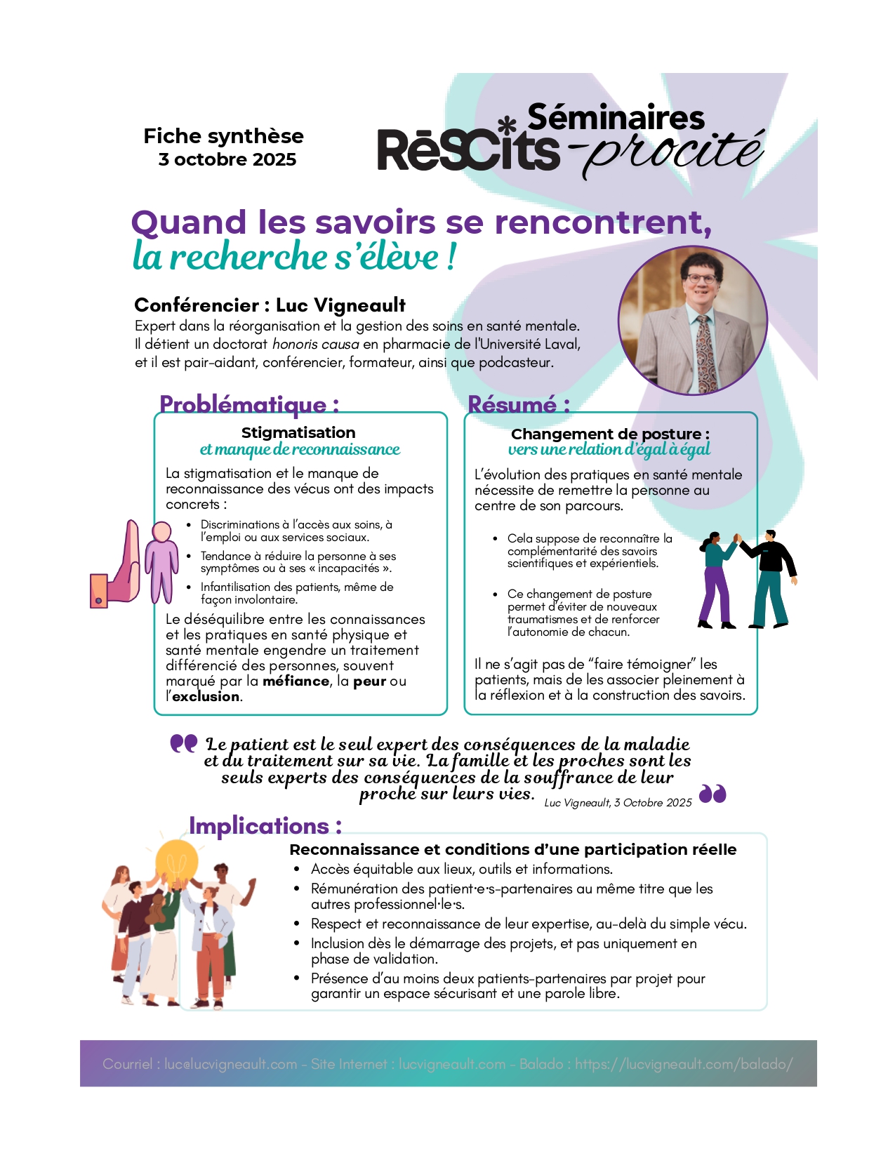 Luc - Webinaire avec Luc Vigneault du RéSCits : La mobilisation ...