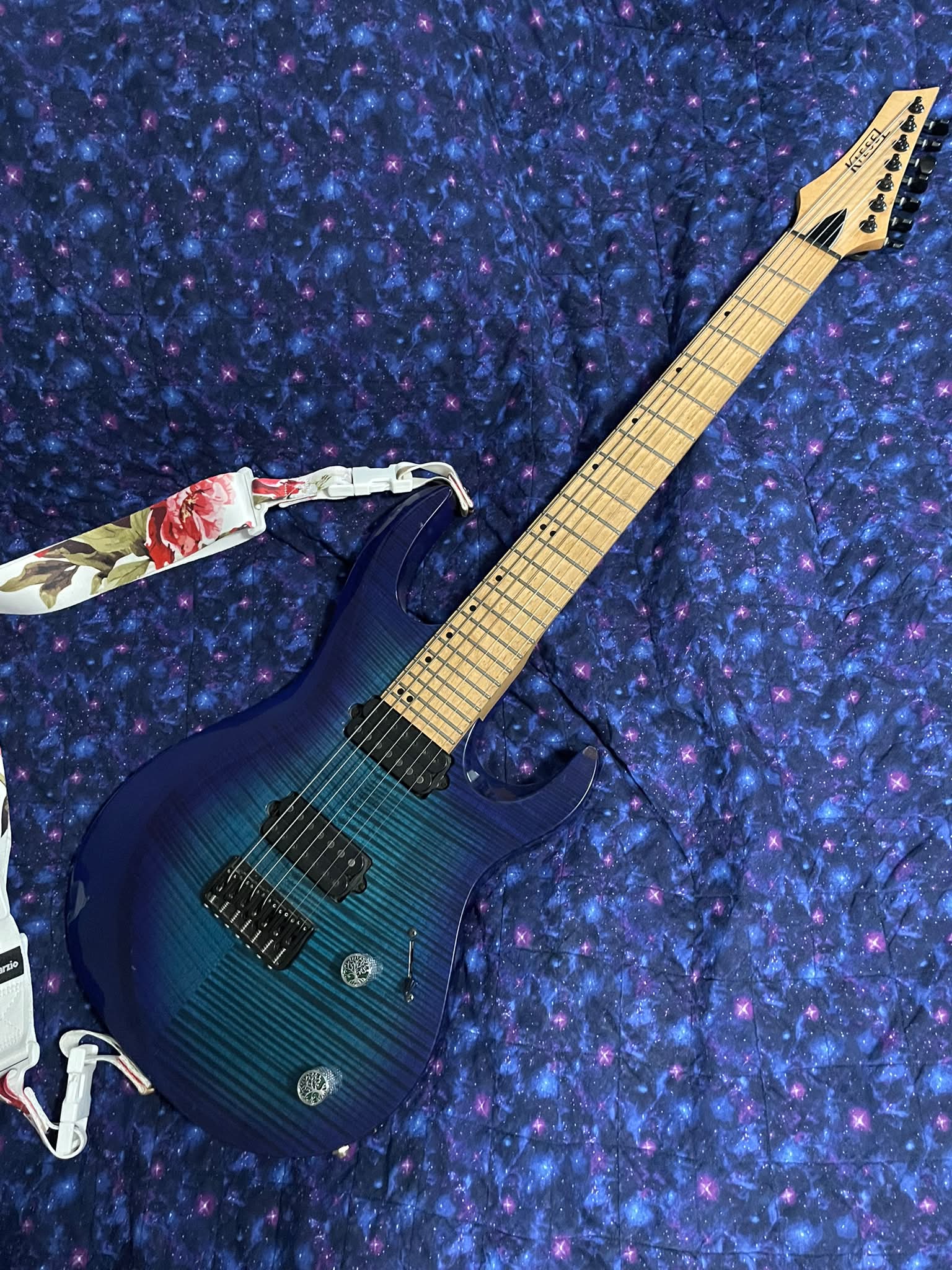 Kiesel Aries 7 string guitar with lithium pickups