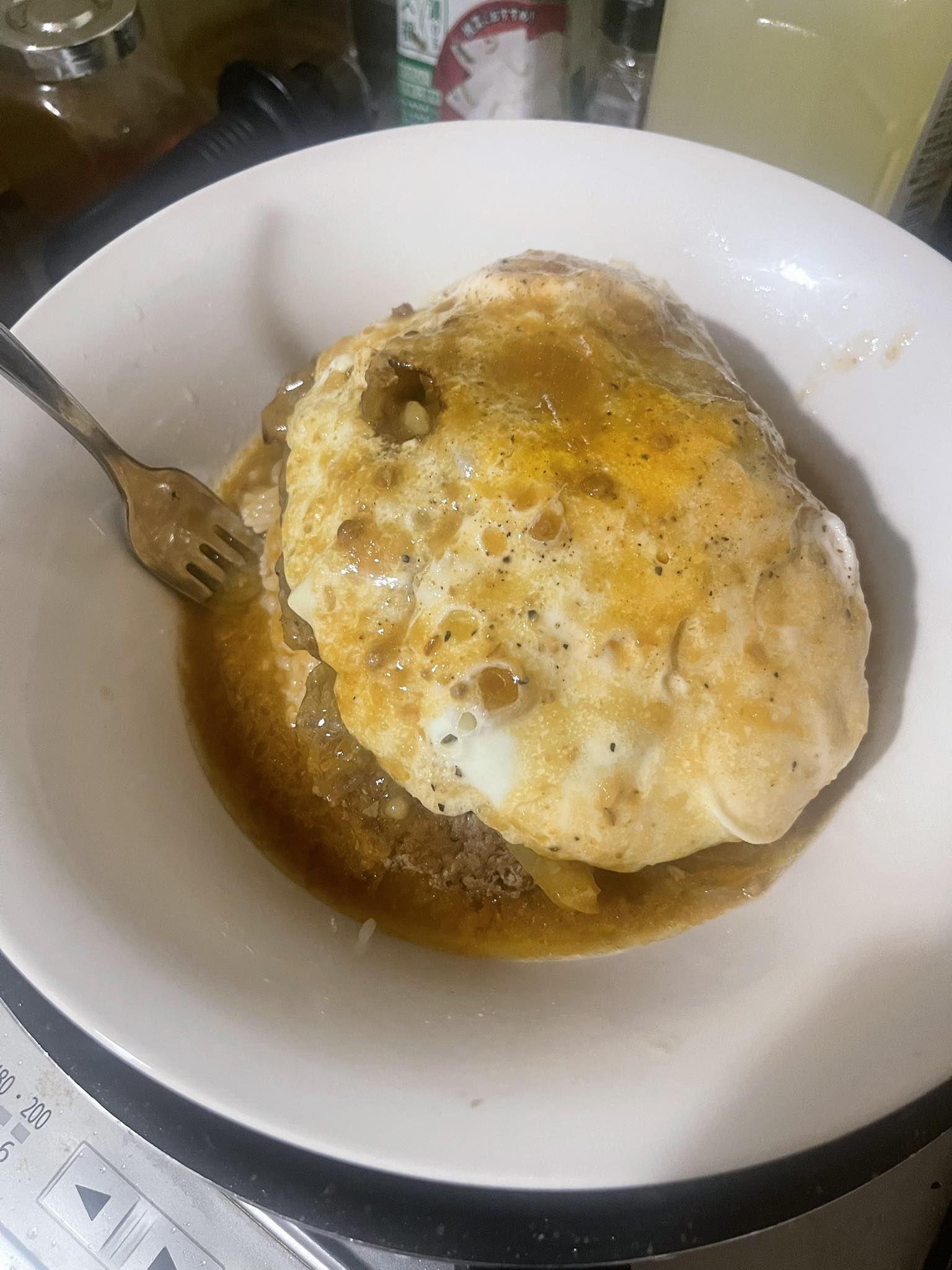 Trying loco moco in Japan