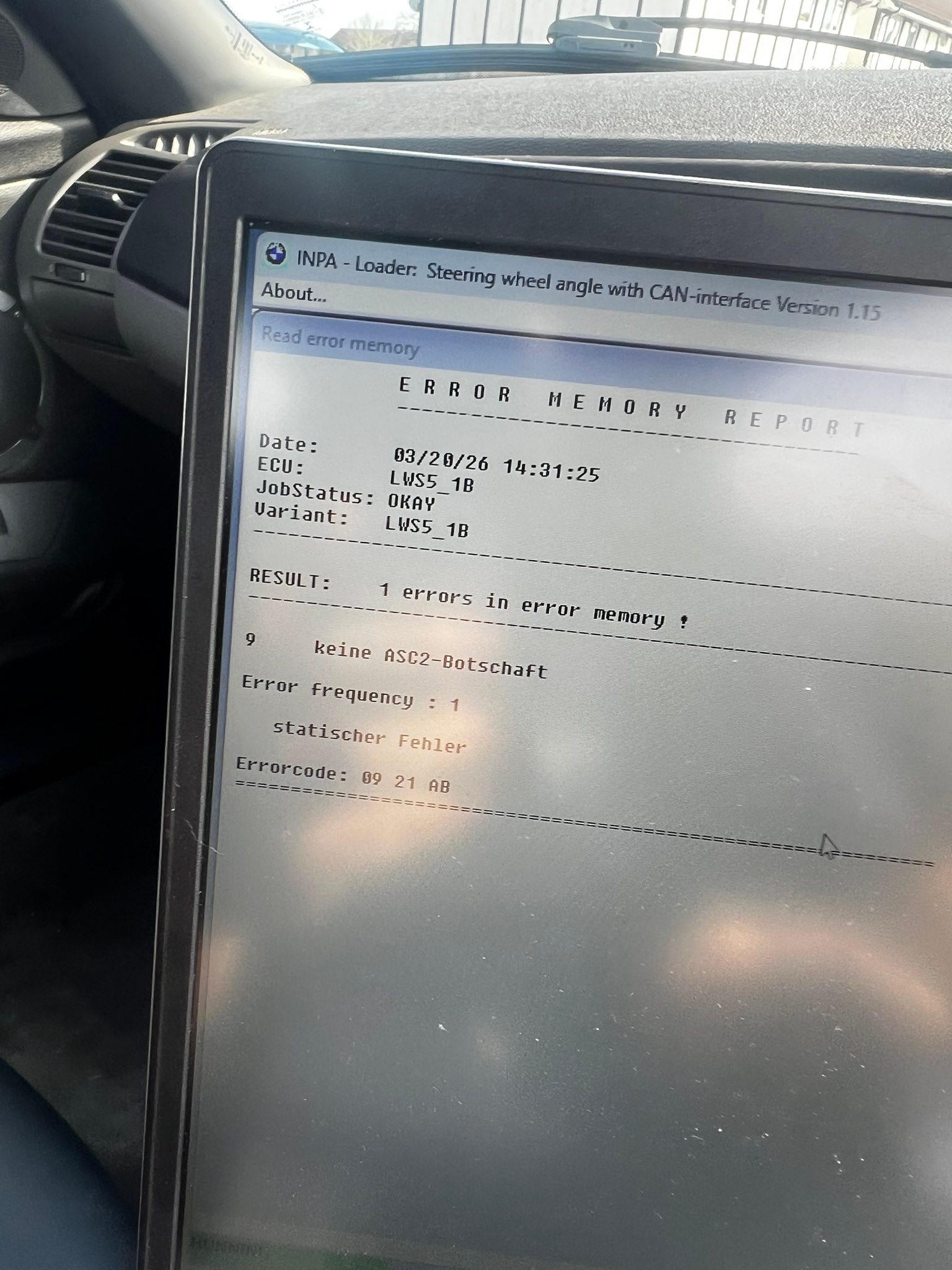 help with bmw error codes after repair?