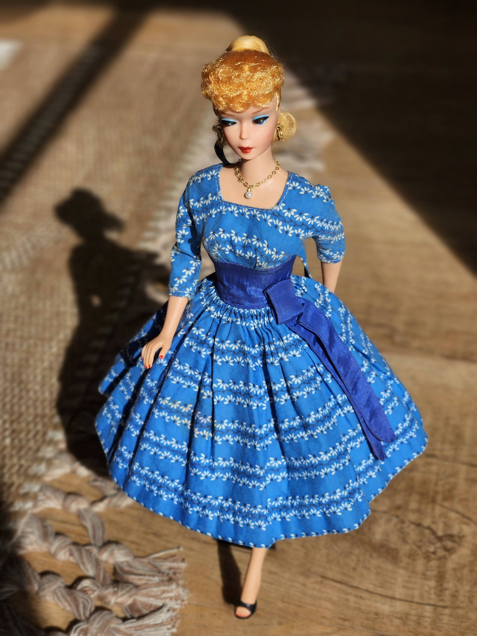 barbie vintage blue dress x Unique & White Suburban Shopper Sundress The early bird gets the freshest pick Royal Blue Barbie
