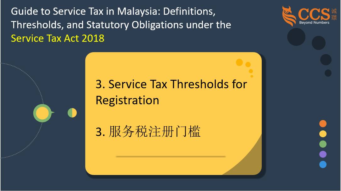 SST in Malaysia 101 - 看趋势看财税看CCS | # 3. Service Tax Thresholds for ...