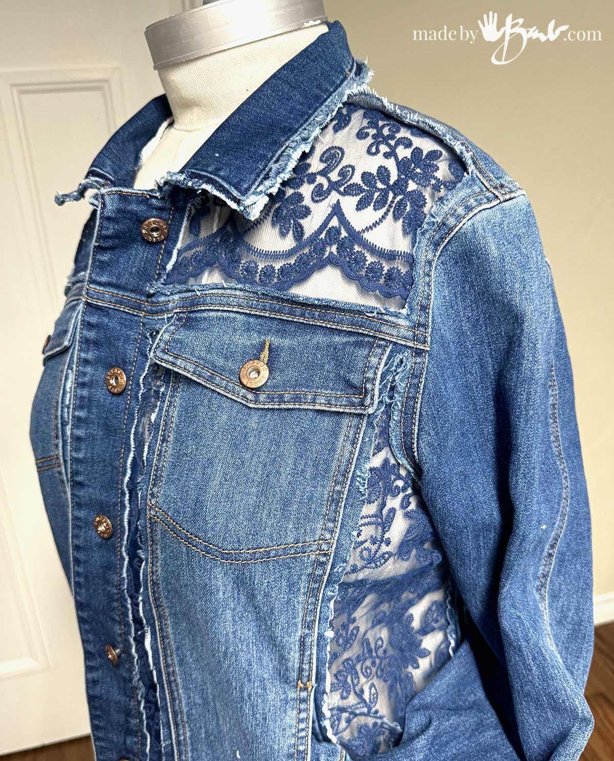 denimremake lace jacket