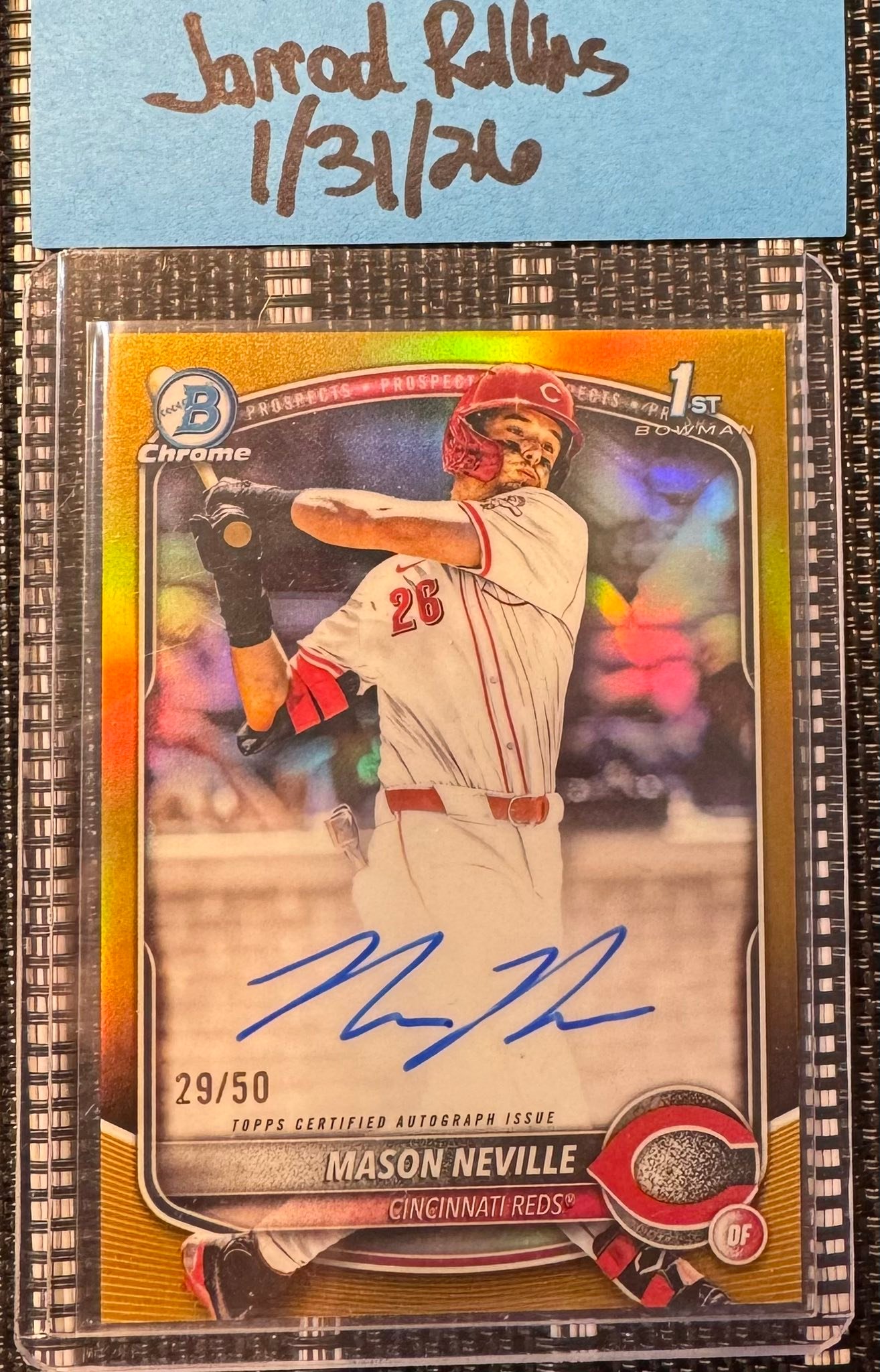 2025 Bowman Draft Mason Neville True Gold 1st auto /50 Asking $600 