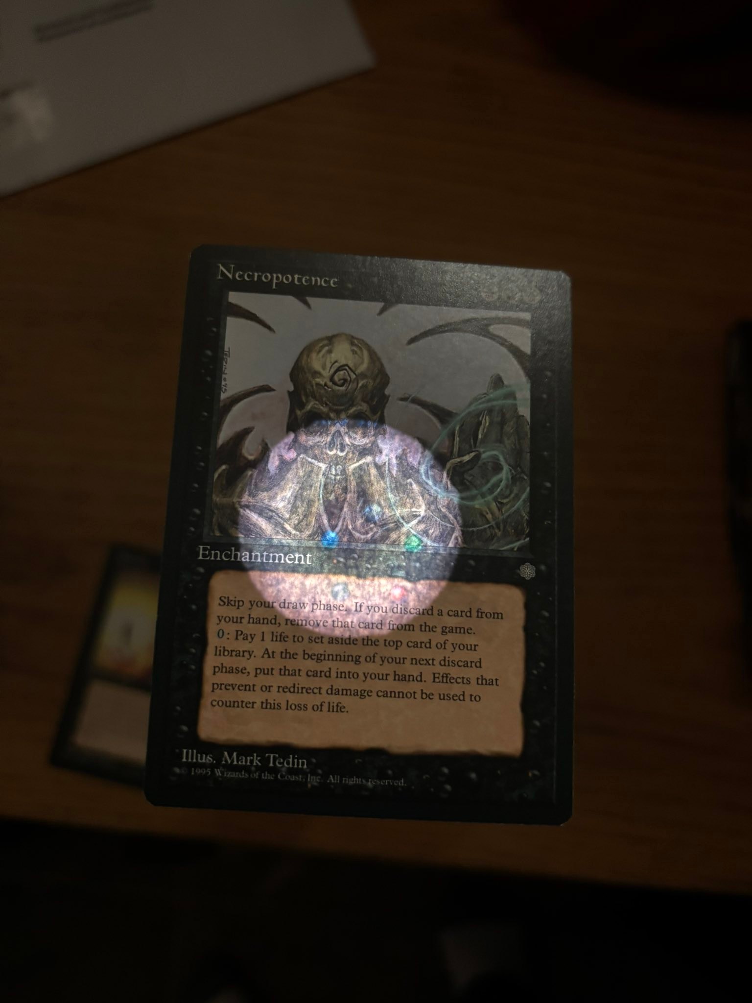 do mtg cards from ice age intentionally feel fake 'Magic the Gathering' 'Illusionary Forces' AP card in multiple languages (Not English) Identifying fake magic cards by
