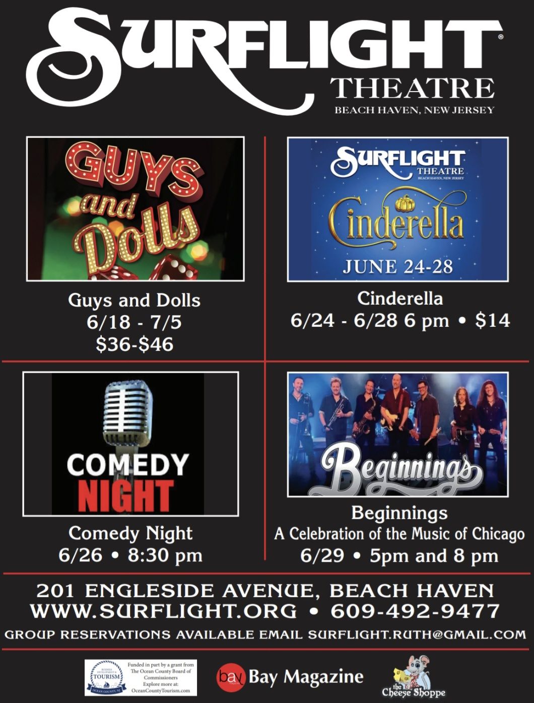 COMEDY NIGHT on Friday 8:30 CINDERELLA Wednesday-Friday 6pm GUYS