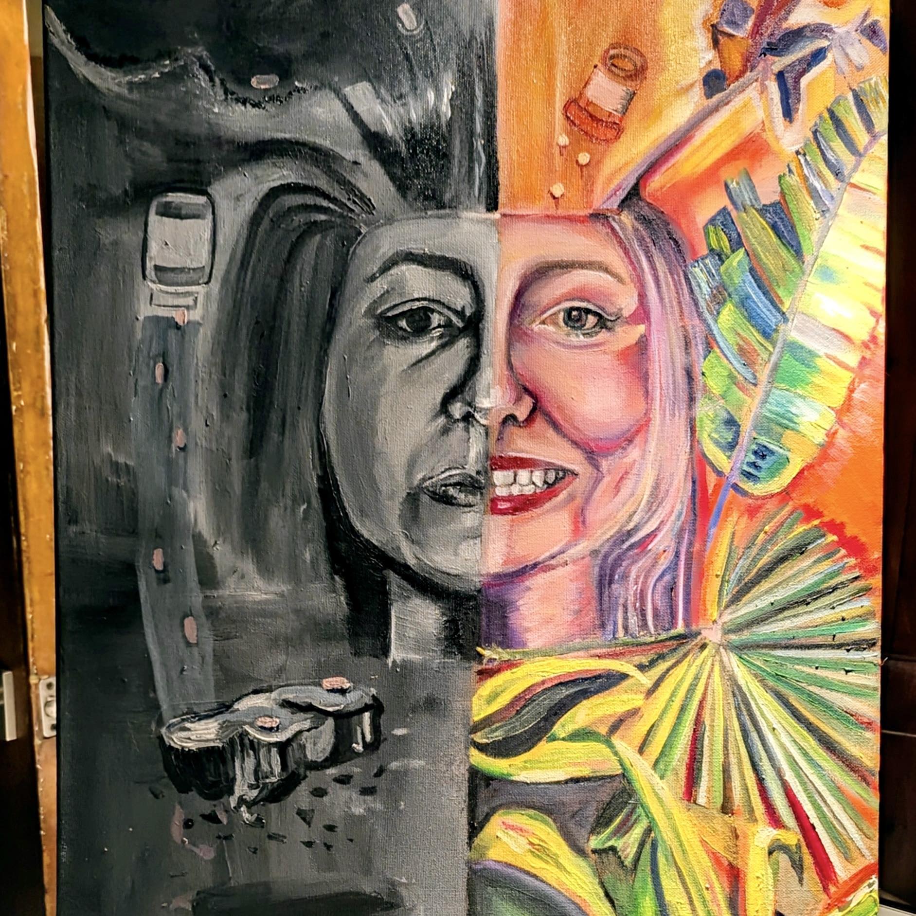 This painting reflects how bipolar disorder can anchor a person in