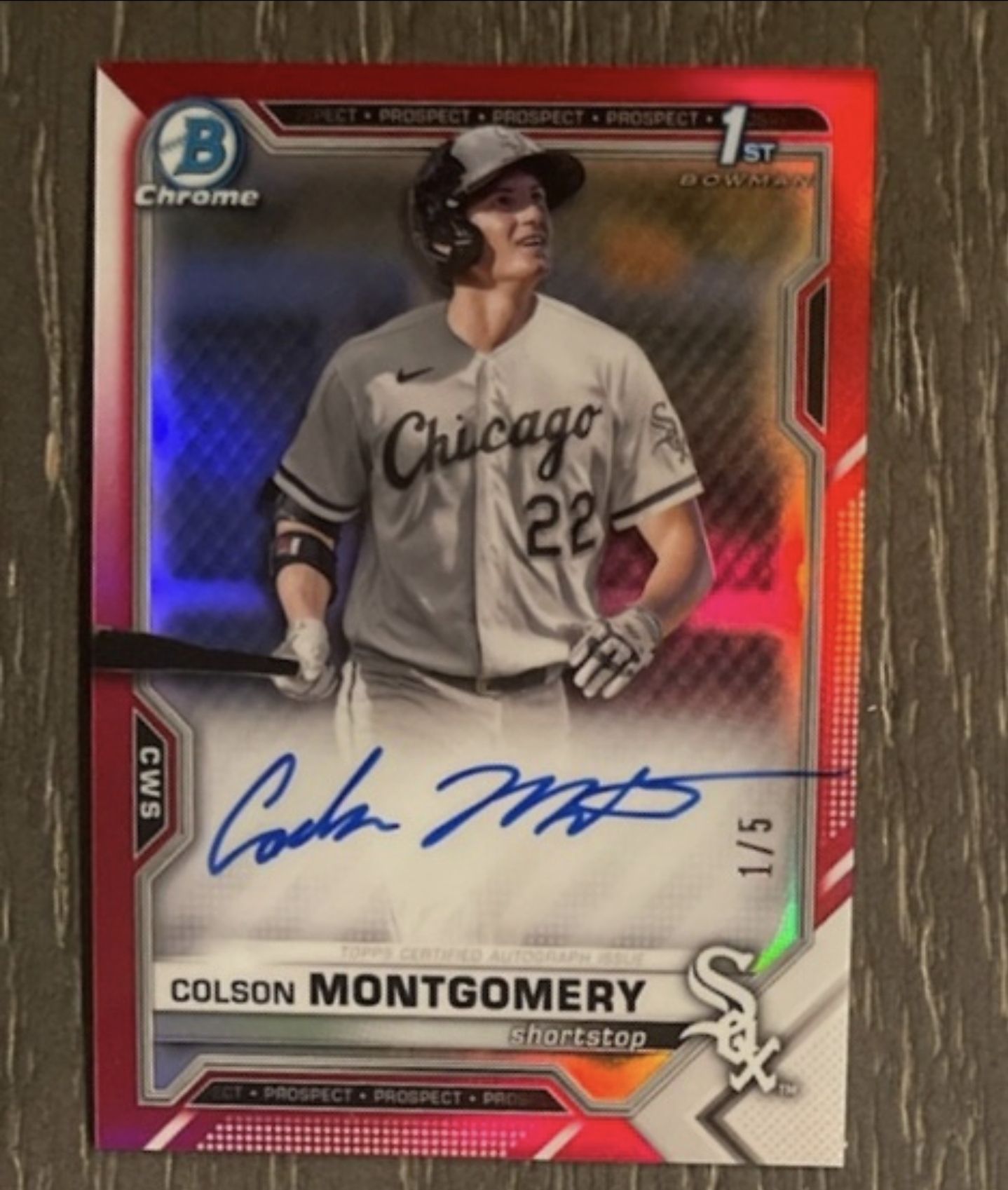 Is this Colson Montgomery sports card authentic?
