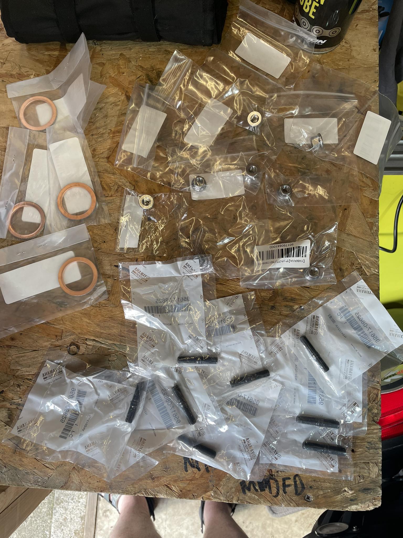 Yamaha FZ6 exhaust studs, nuts, and gaskets for sale