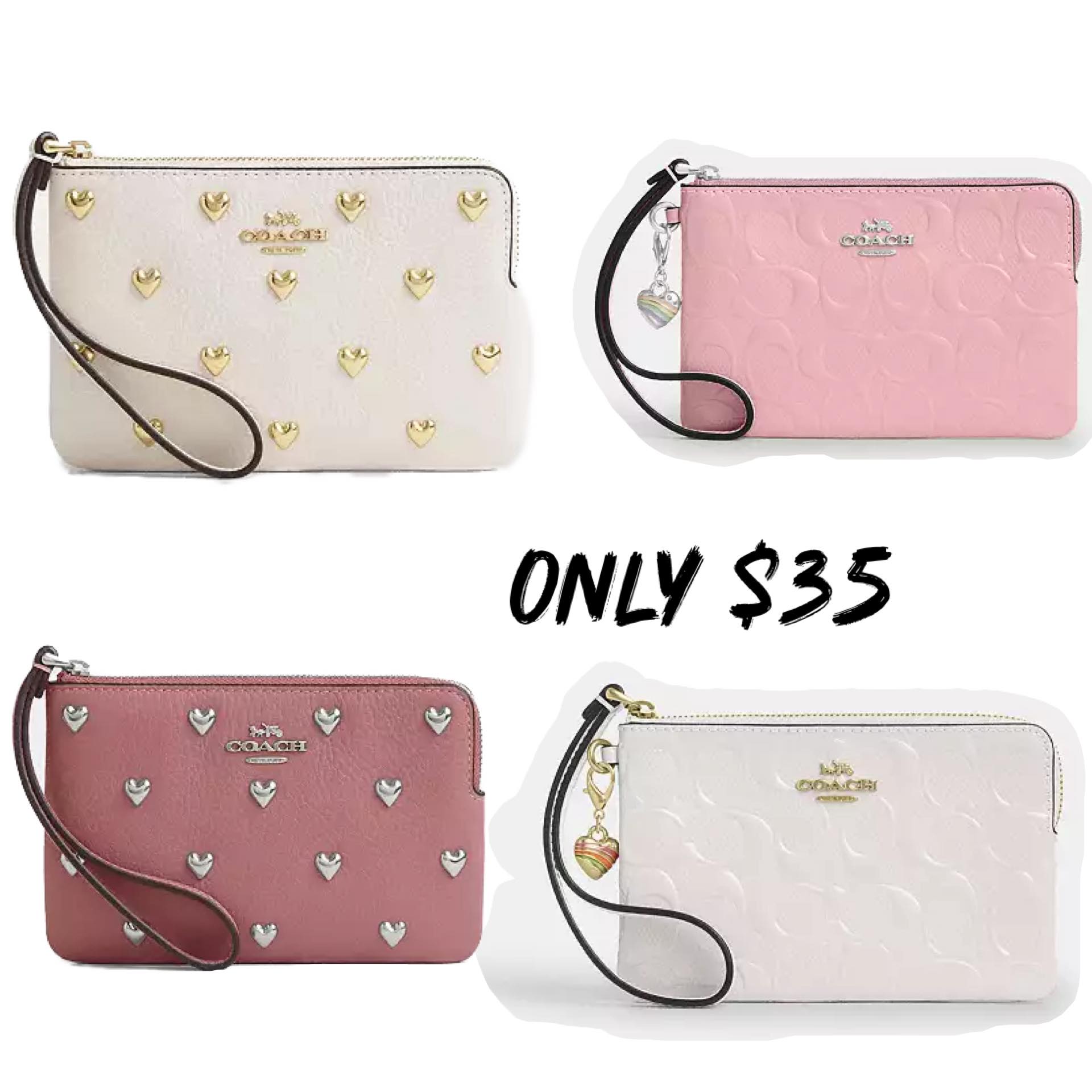 ?68 0FF ? ONLY $35 KATE SPADE - Corner Zip Wristlet With Heart 