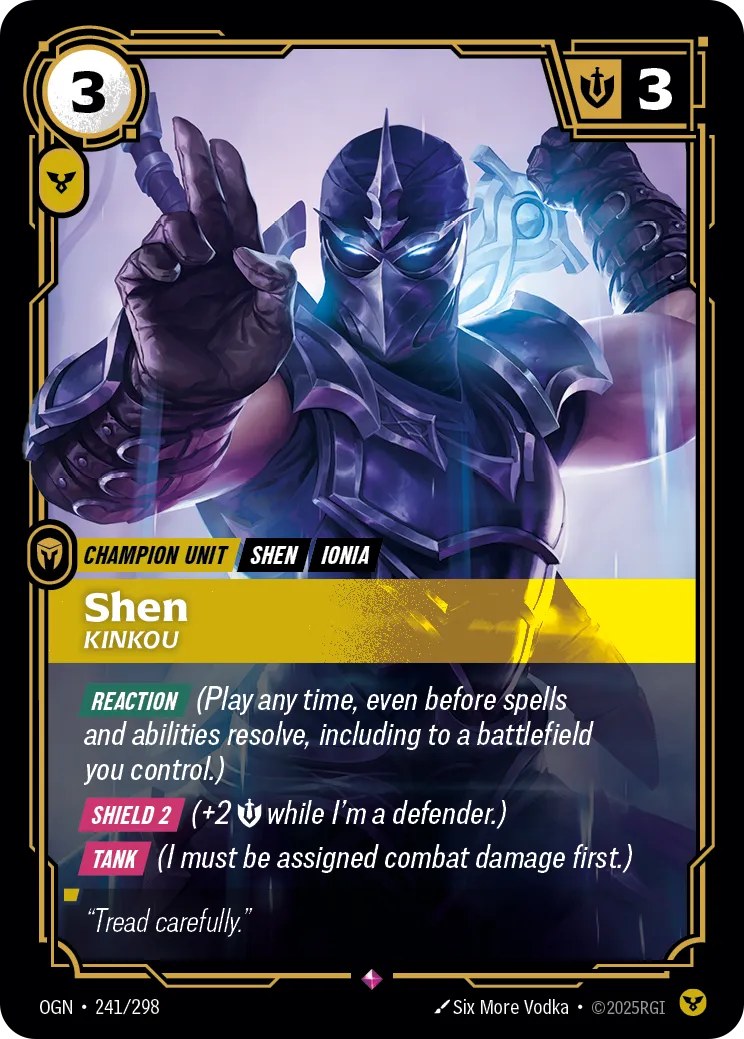 Thousand Tailed Watcher interaction with units and Shen's shield?