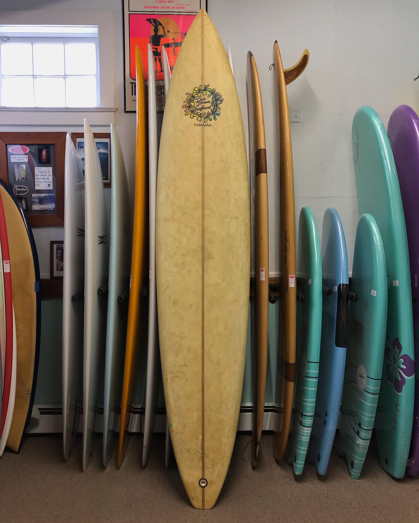 Vintage Surfboard Shaped by Dick Brewer