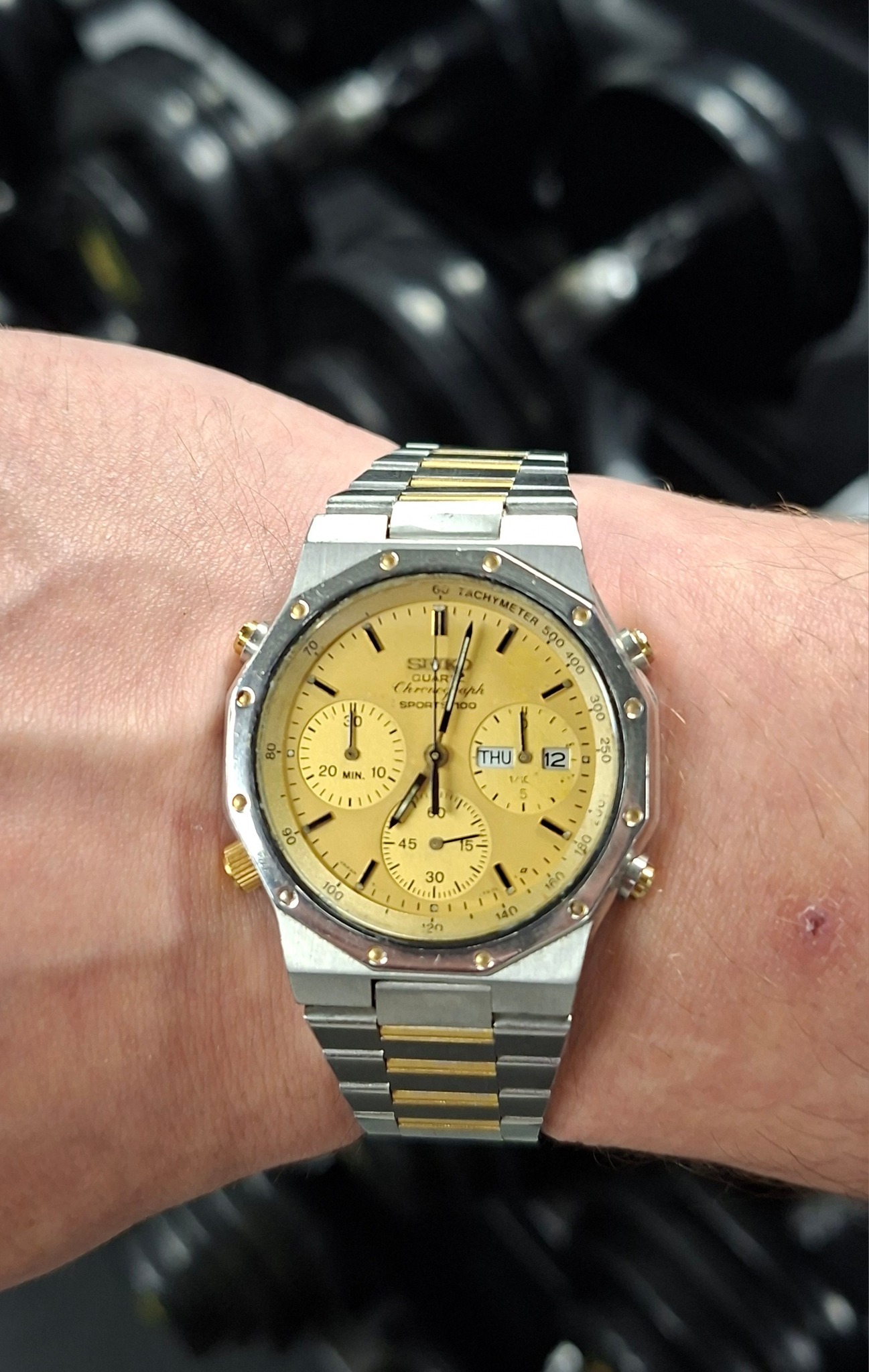 Morning gym with the Seiko 7a38-702a 