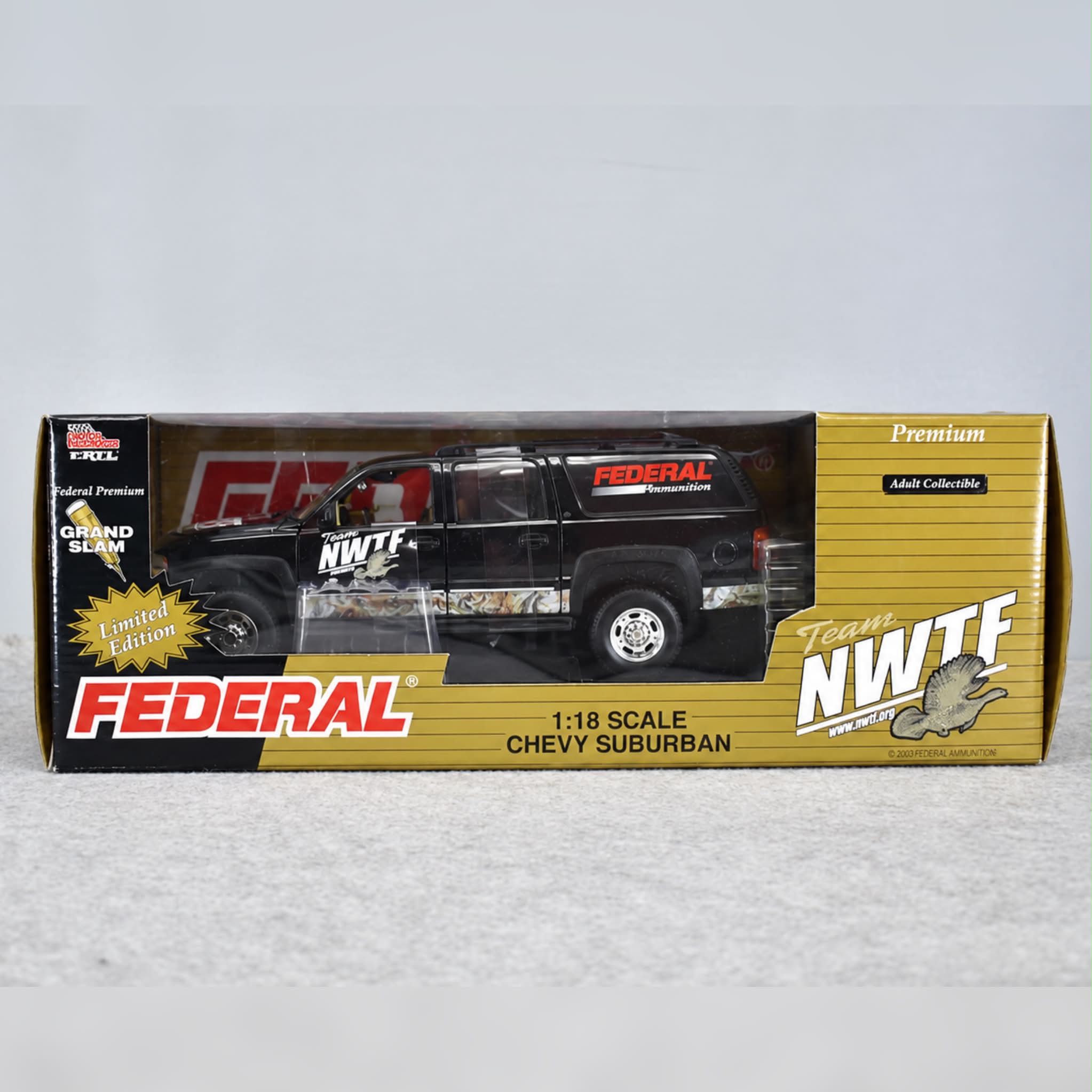 ERTL 1:18 2002 Chevy Suburban Team NWTF Federal Premium