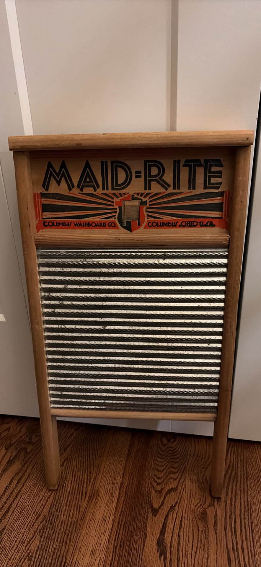 Classic Maid-Rite washboard made by the Columbus Washboard Co