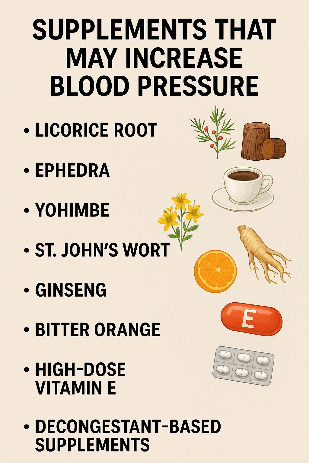 7 Supplements That Can RAISE YOUR BLOOD PRESSURE!