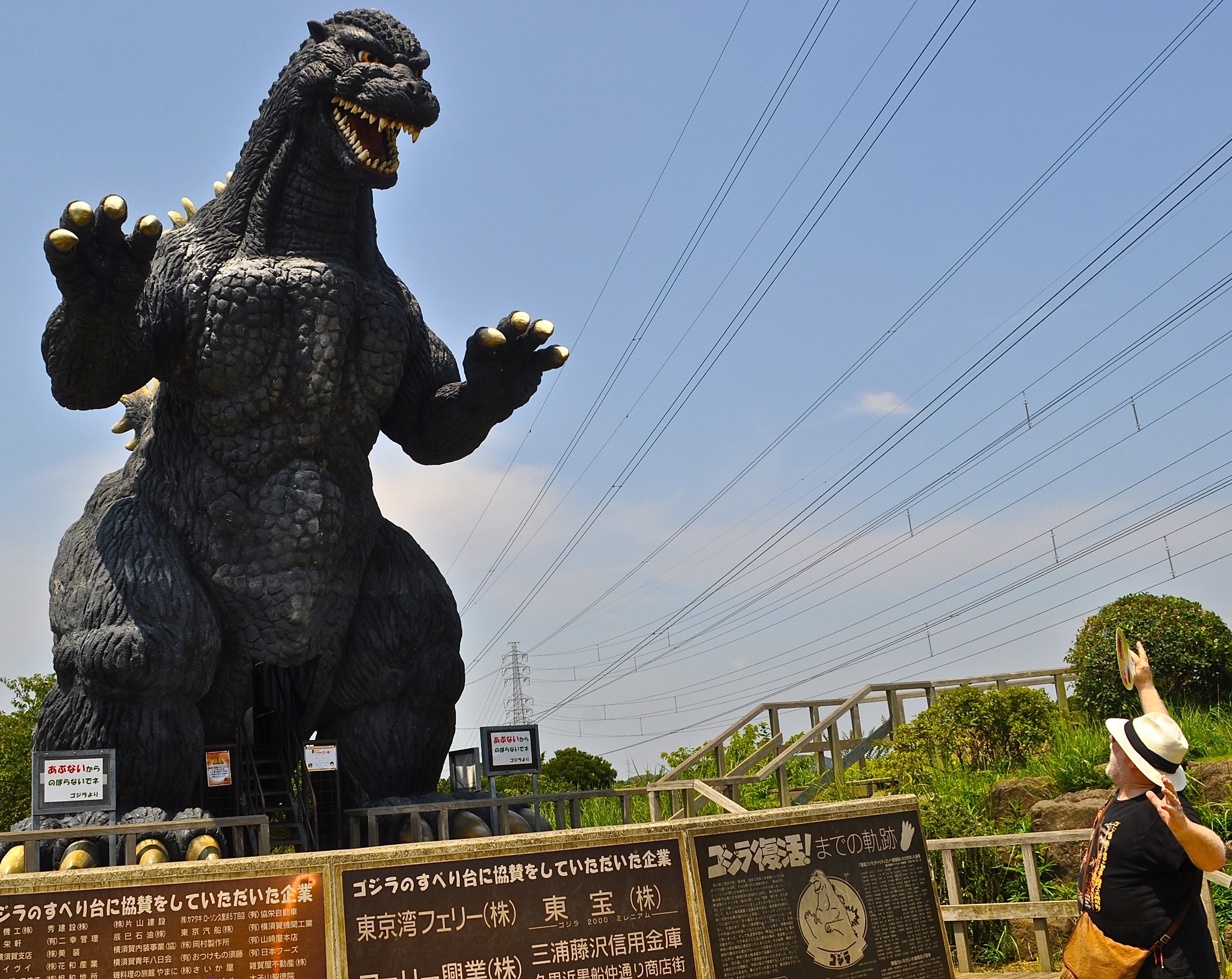 Godzilla slide at Kurihama, Kanagawa Flower World in Tokyo