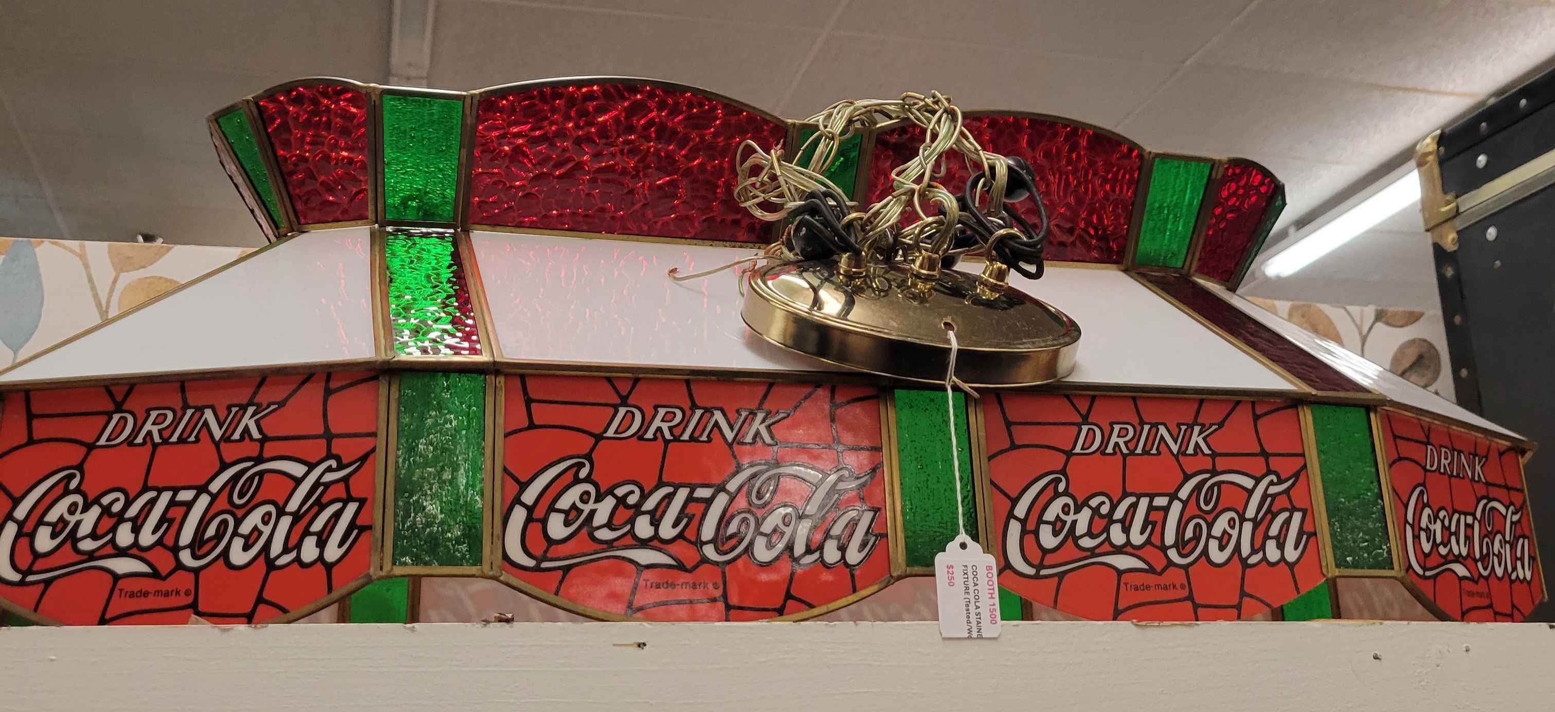 AWESOME Coca Cola light fixture! Perfect for over a pool table or