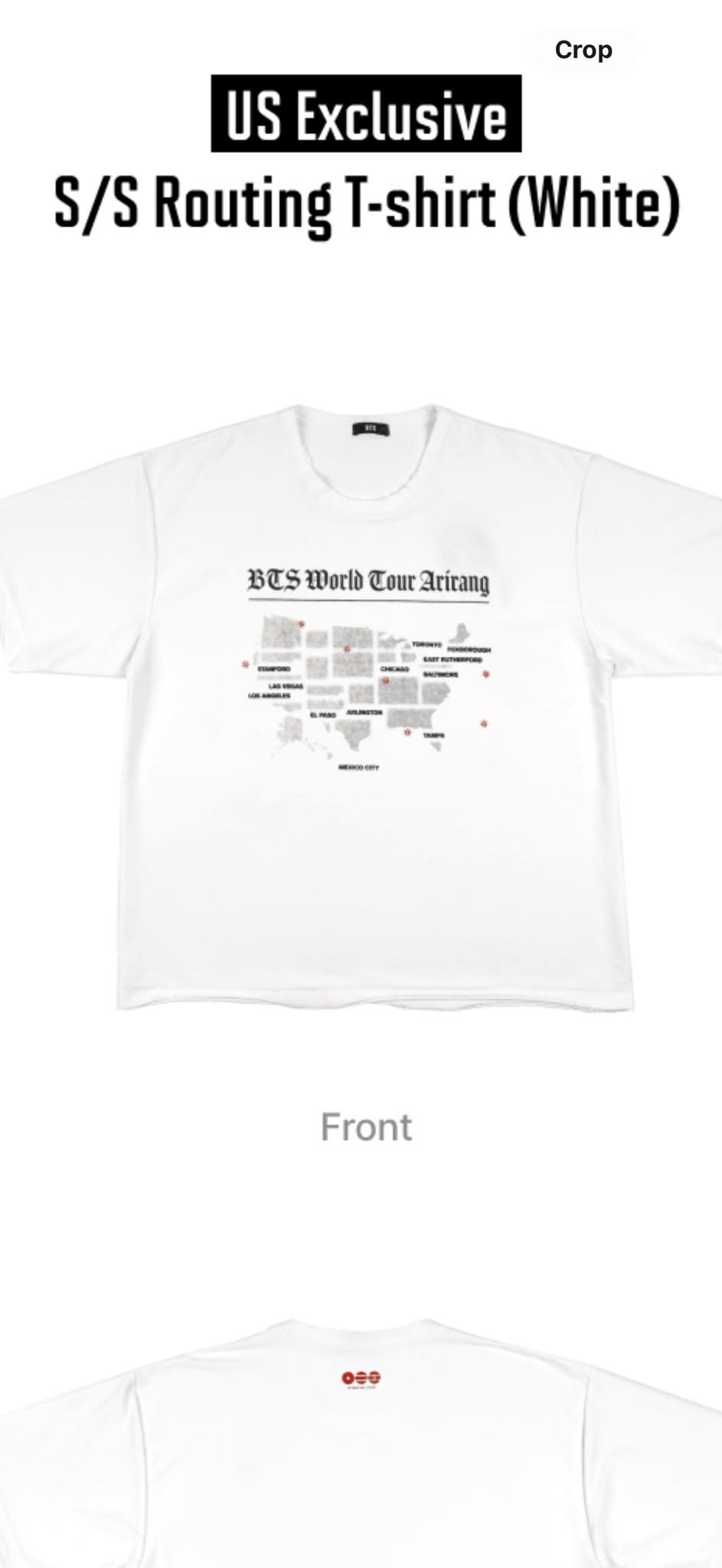 Looking for BTS white routing shirt in medium or small
