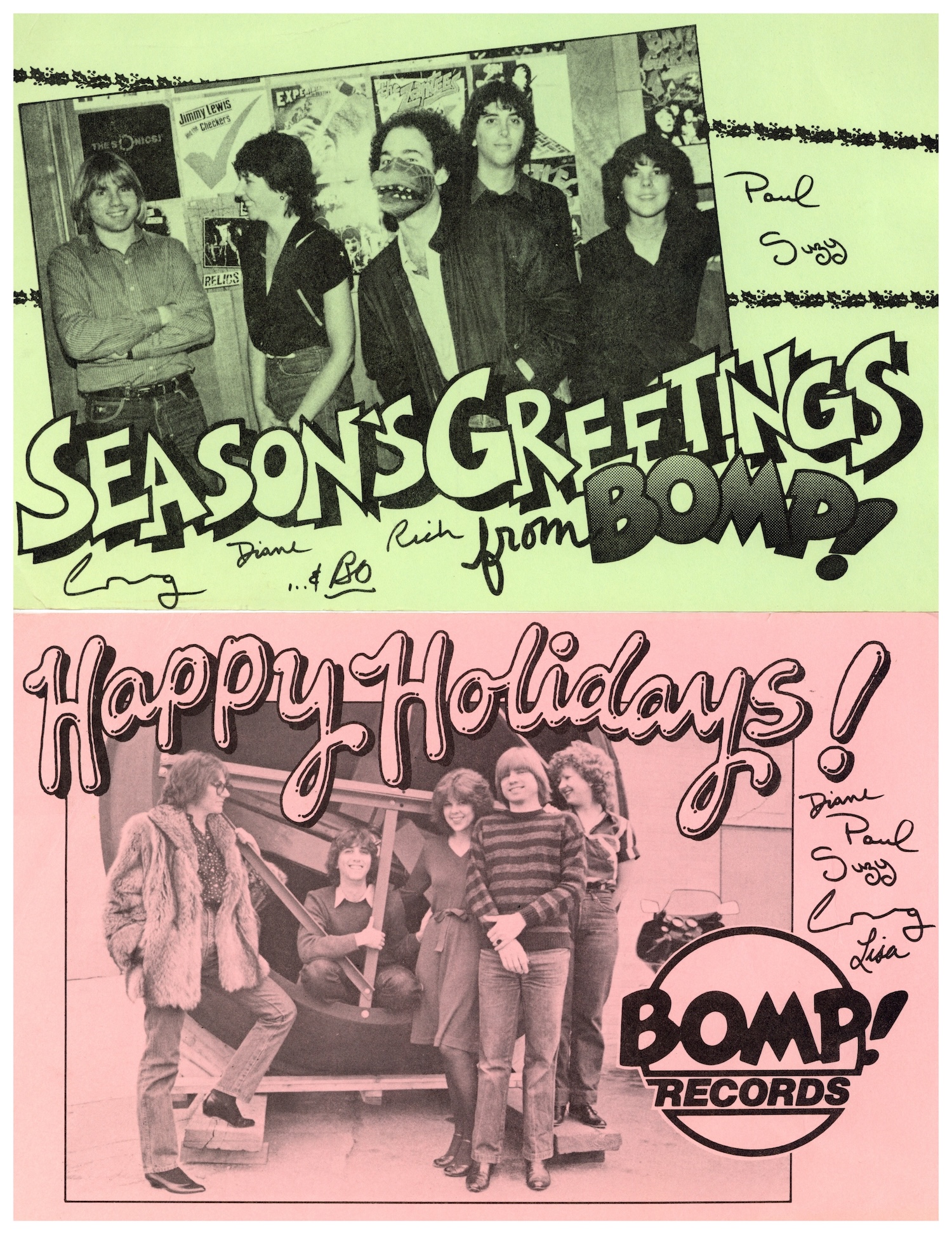 In the absence of an official RBP Xmas card, these 1981 greetings