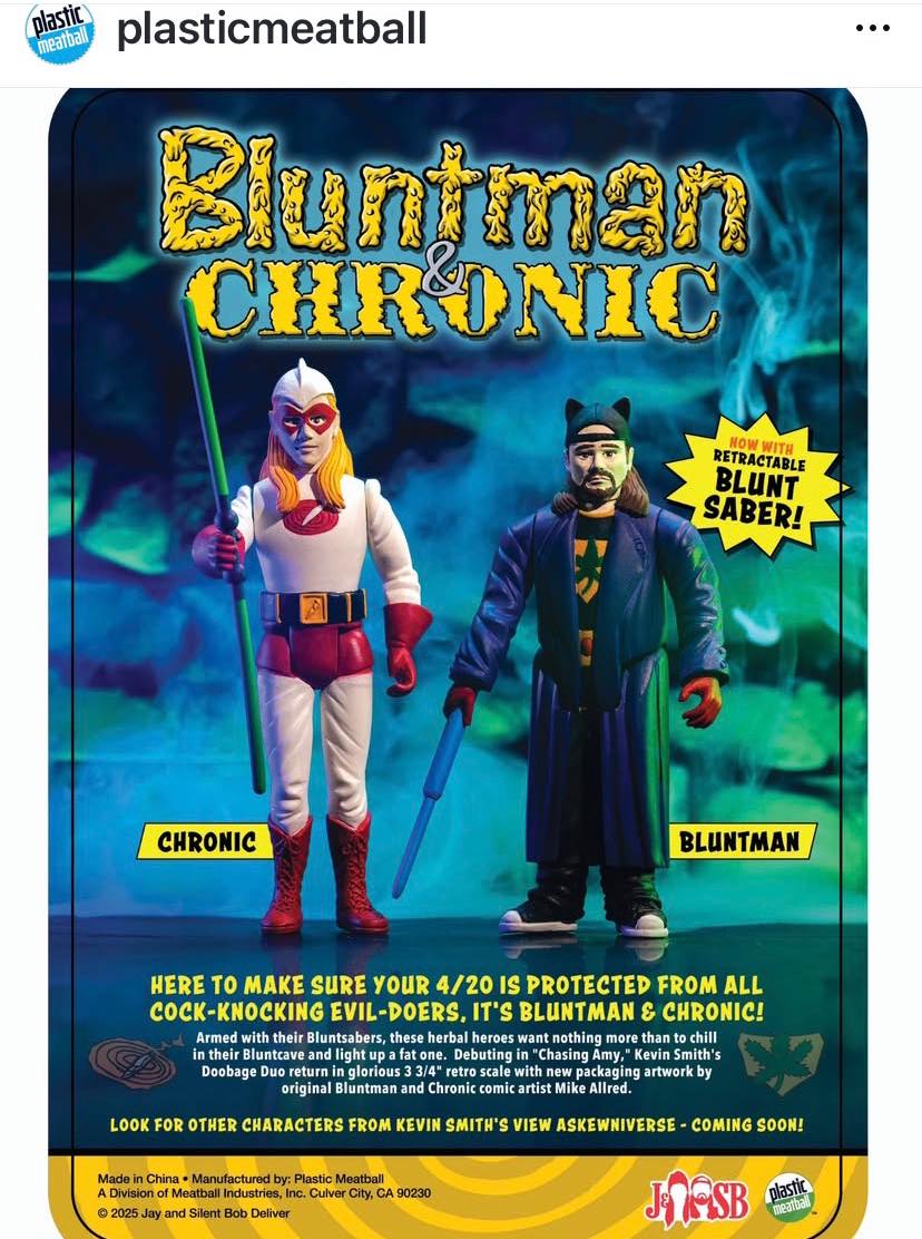 Closer look at Bluntman and Chronic 2 pack via Kevin Smith's ig.