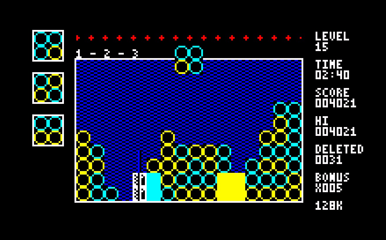 Free Lumines ZX puzzle game for 48k and 128k ZX Spectrum