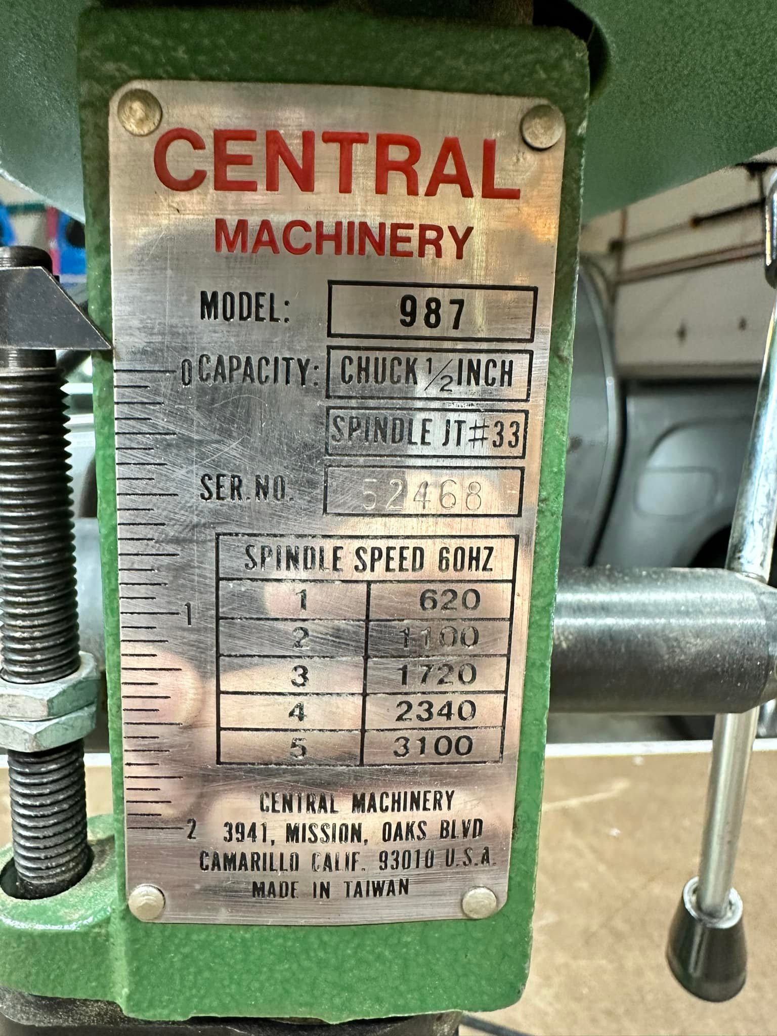 Drive Belt For - CENTRAL MACHINERY 8 DRILL PRESS MODEL S-5901 - High