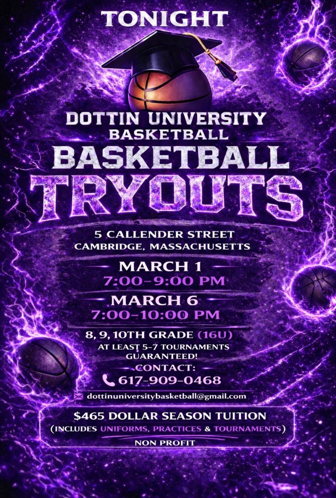 Dottin University Basketball | Cambridge MA