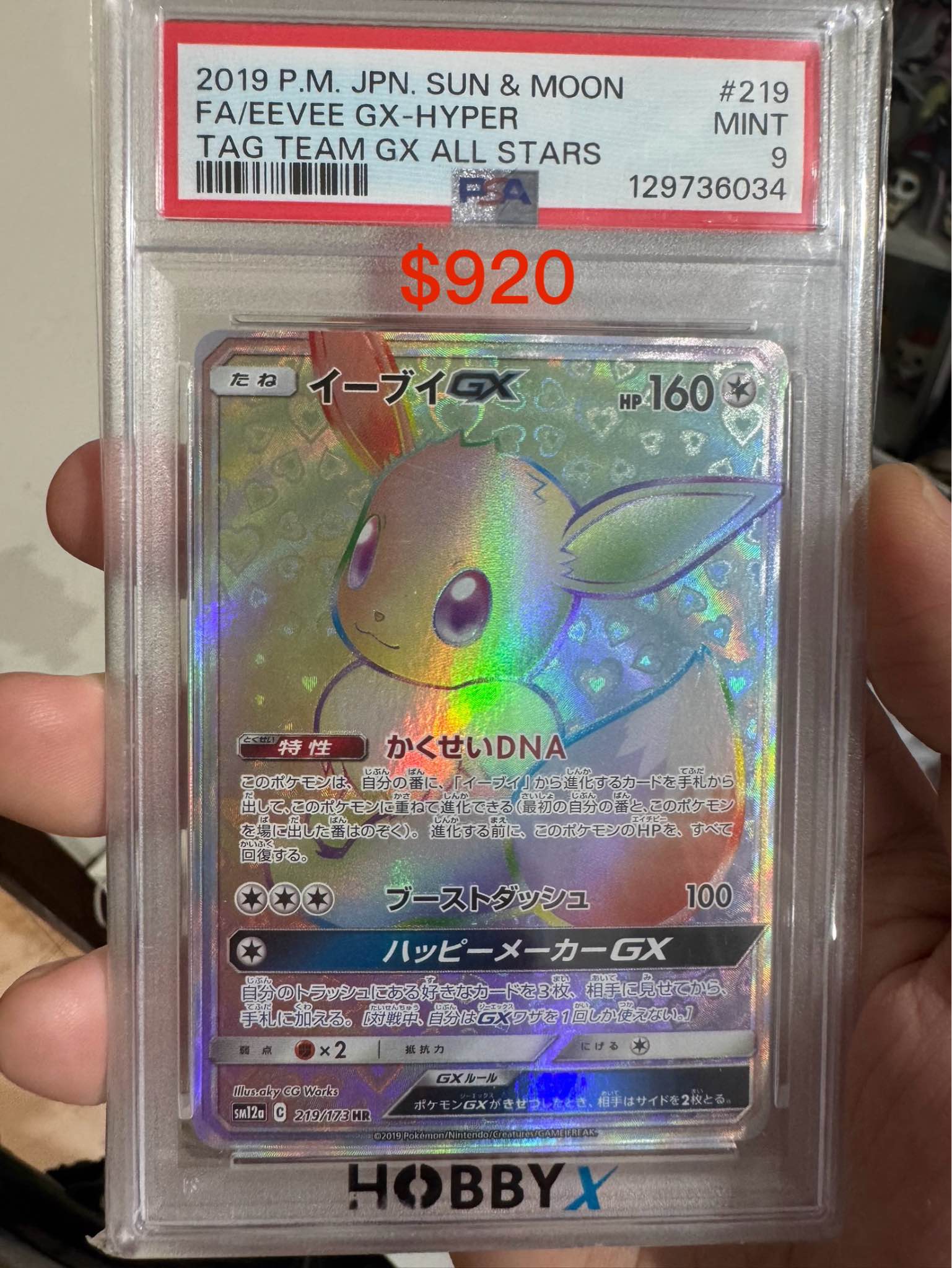 大圍交收 2019 P.M. JPN. SUN & MOON FA/EEVEE GX-HYPER TAG TEAM GX 