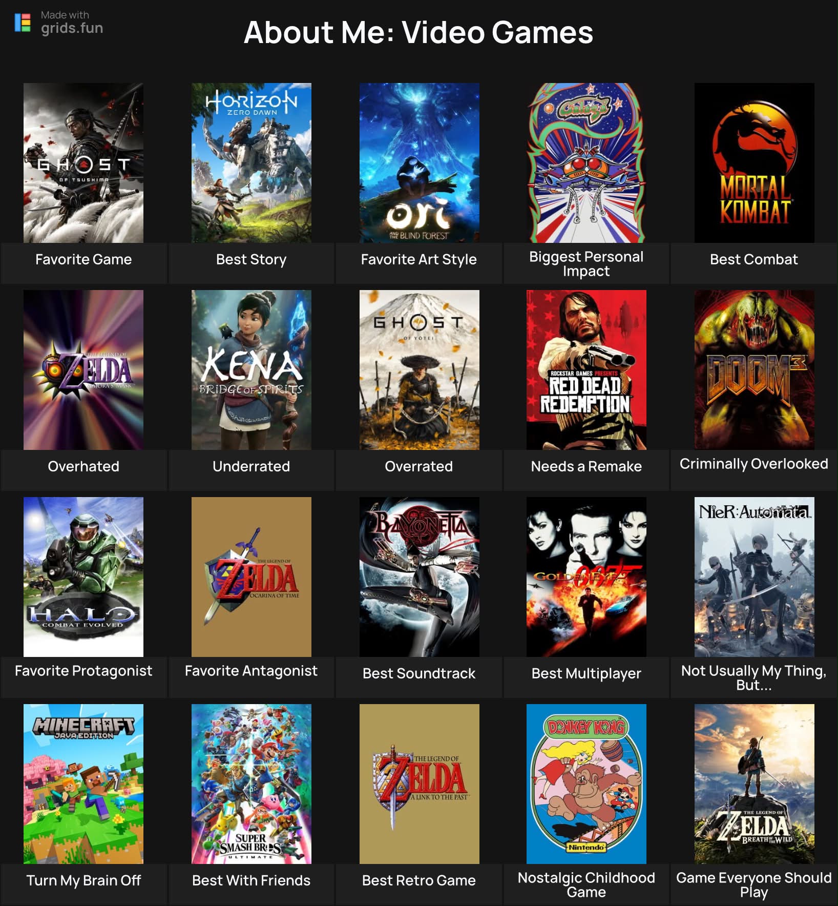 This is my list, and games from the 80s made it on this list.