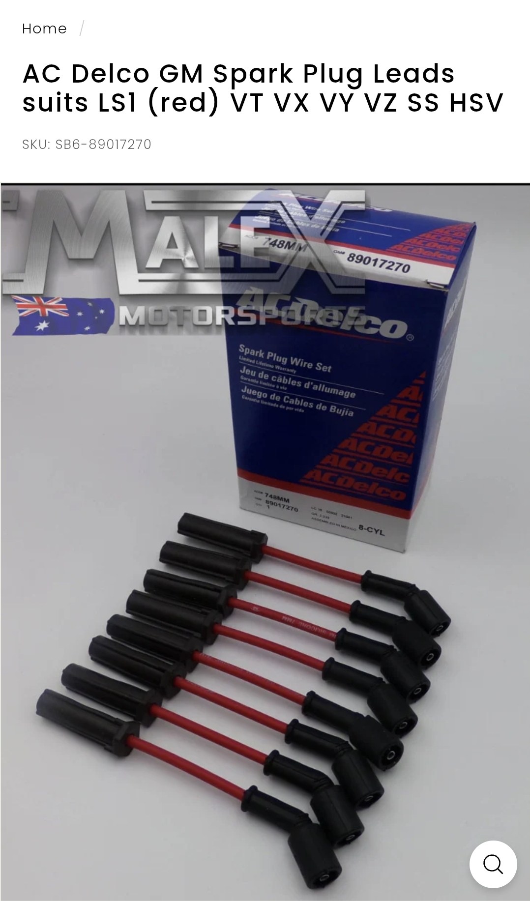 SINGLE MSD 8.5mm LS1 Truck Spark Plug Wire Chevy GMC Avalanche