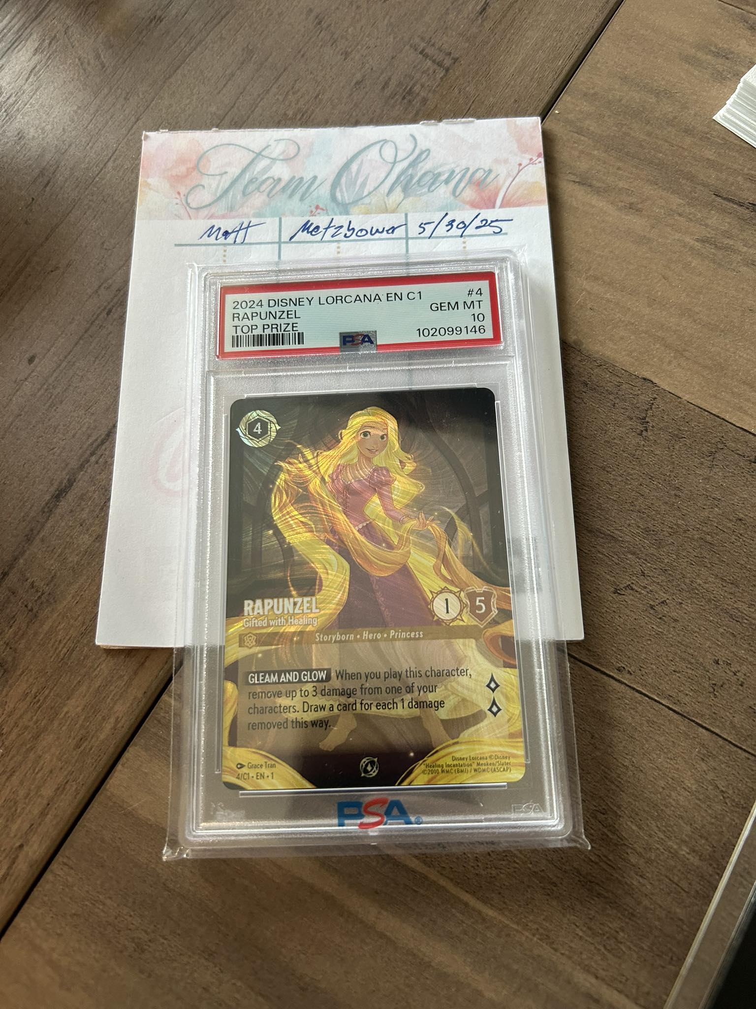 Rapunzel PSA 10 foil card for sale in Charlotte