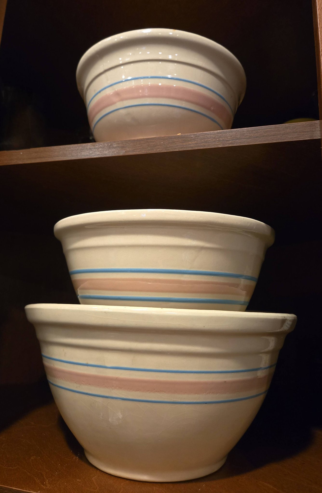 Vintage McCoy pottery collection display picture 1