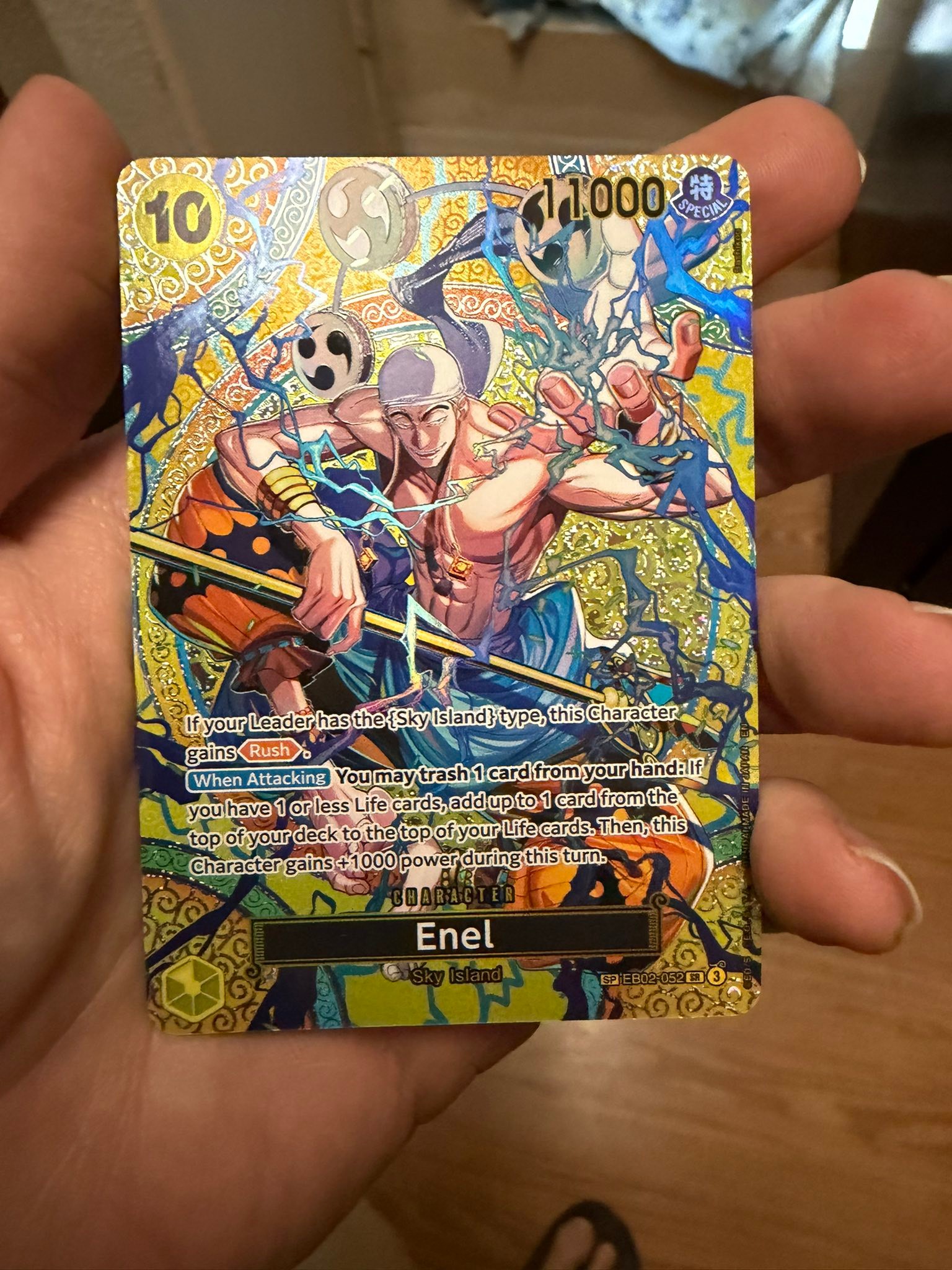 enel deck one piece tcg OP05 Custom Art style setup or your main portfolio Enel One Piece TCG Custom