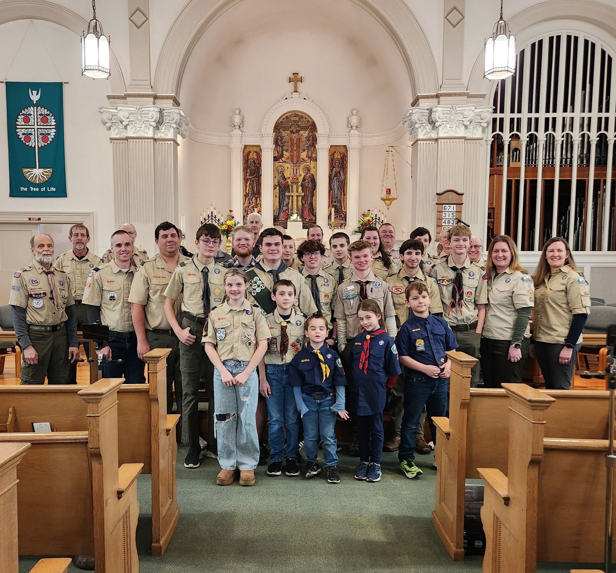 Scouts & Leaders at Scout Sunday! | Facebook