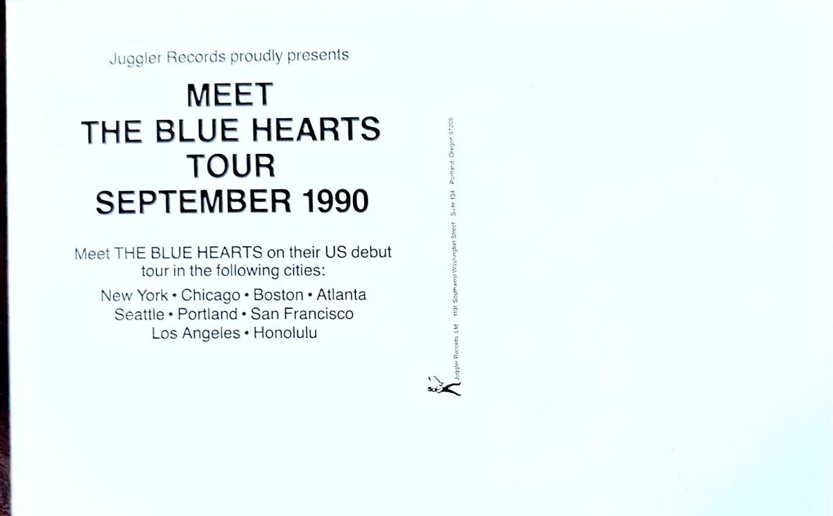 The Blue Hearts promotional poster and autographs