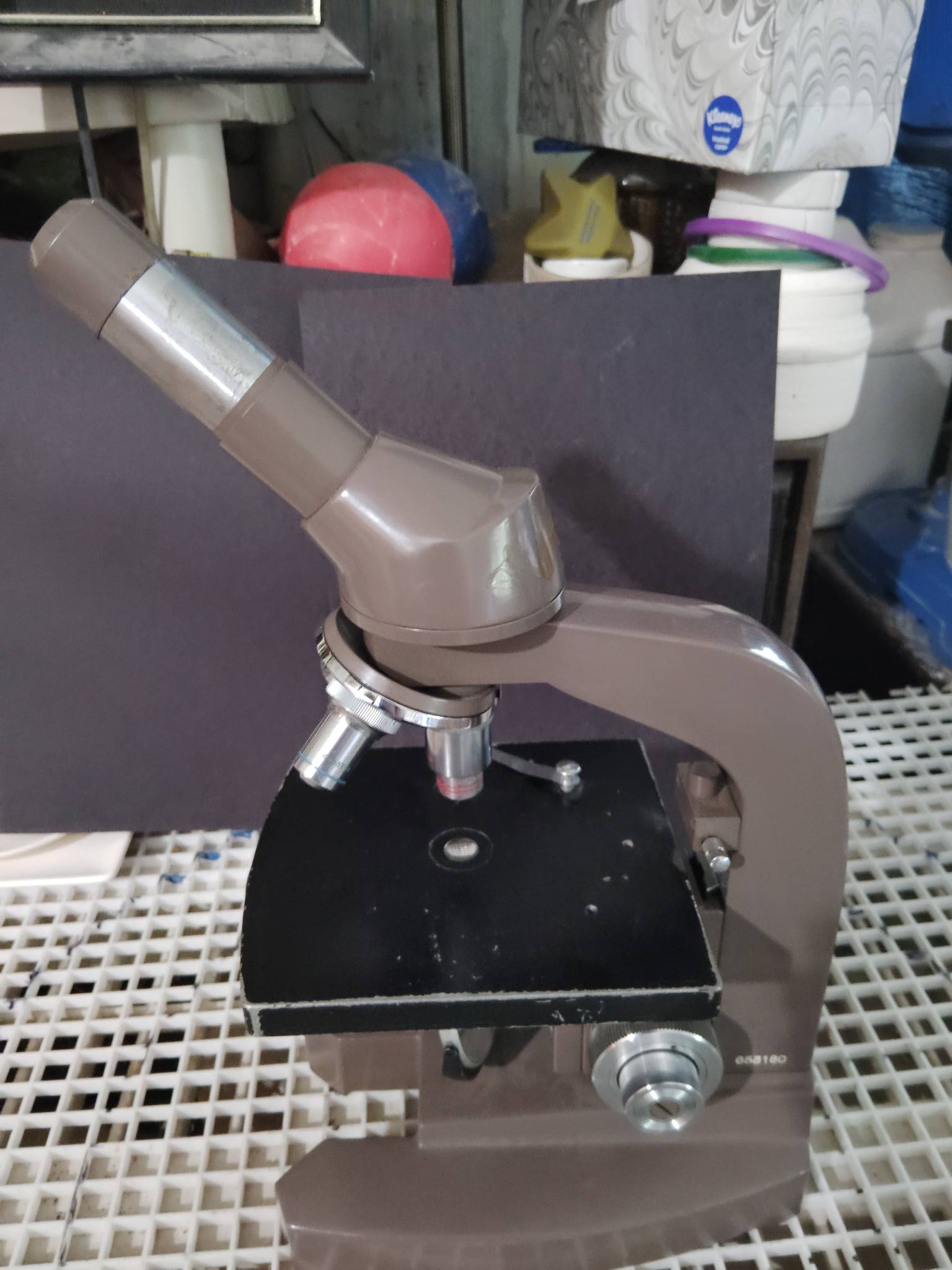 Vintage Japanese microscope found at rummage sale