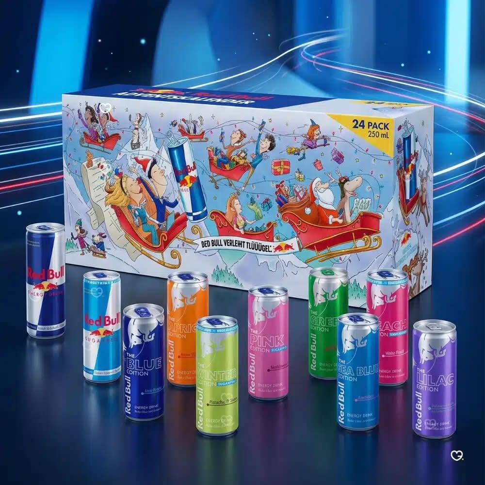 【最安値】RedBull48缶セット2026/11/30 Red Bull's 2026 Holiday Advent Calendar is officially on shelves