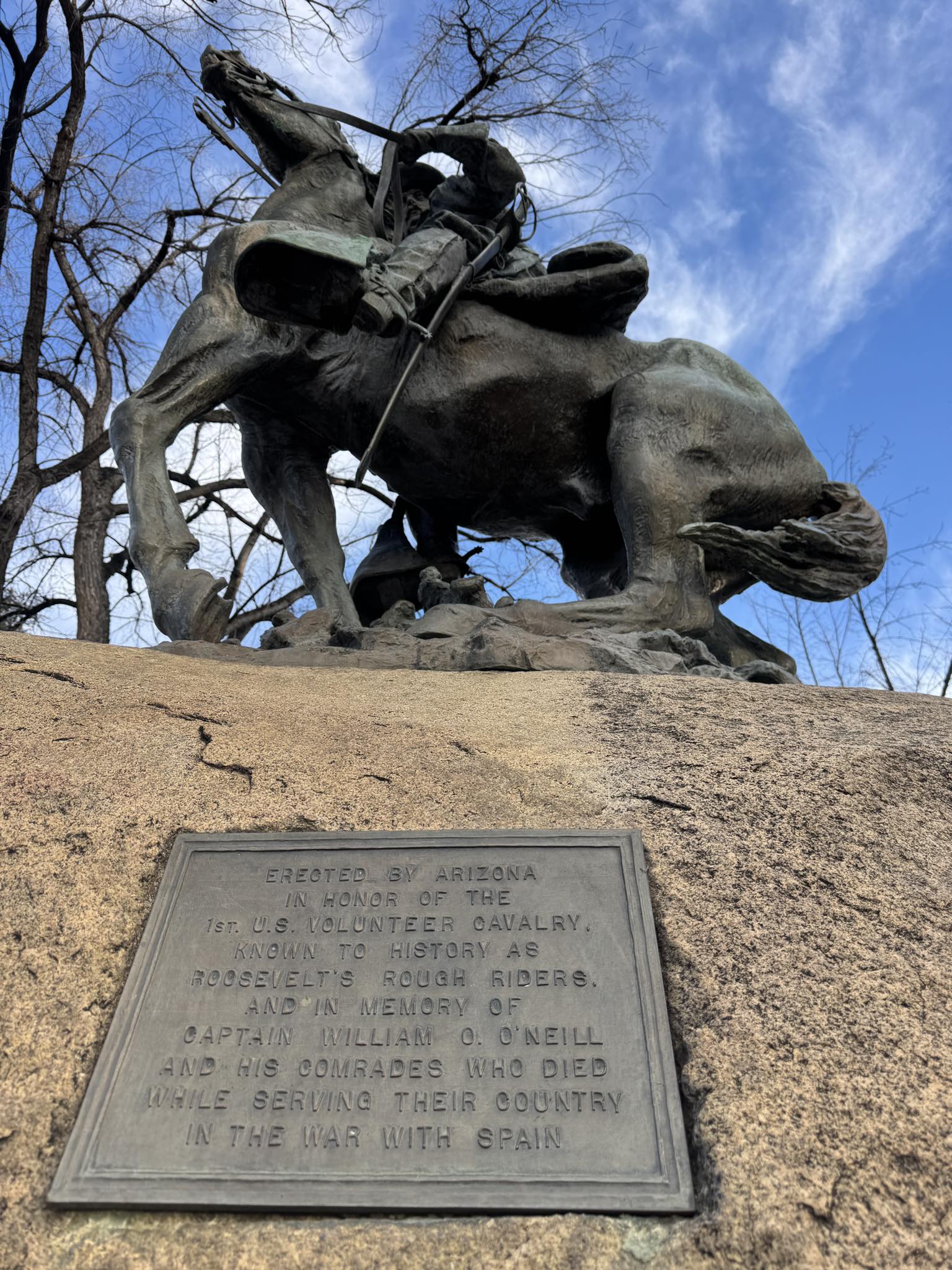 The Rough Rider Monument, also known as the Buckey O'Neill