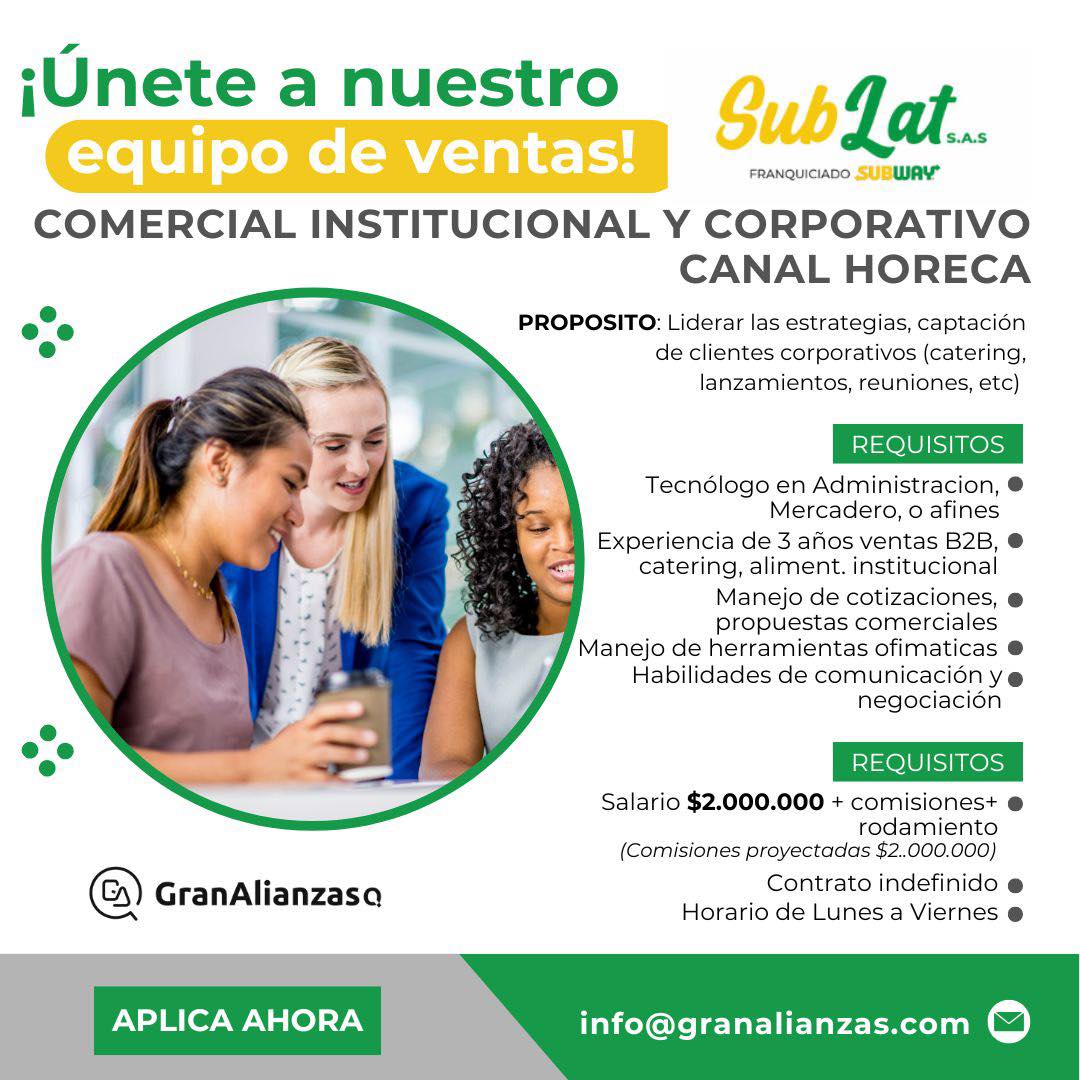 Ofertas laborales Bogotá | Buenas tardes con el permiso del ...