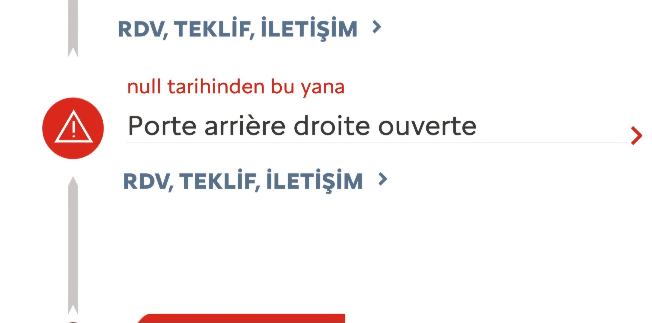 Merhaba citroen uygulamasında araca bağlı iken böyle bir hata