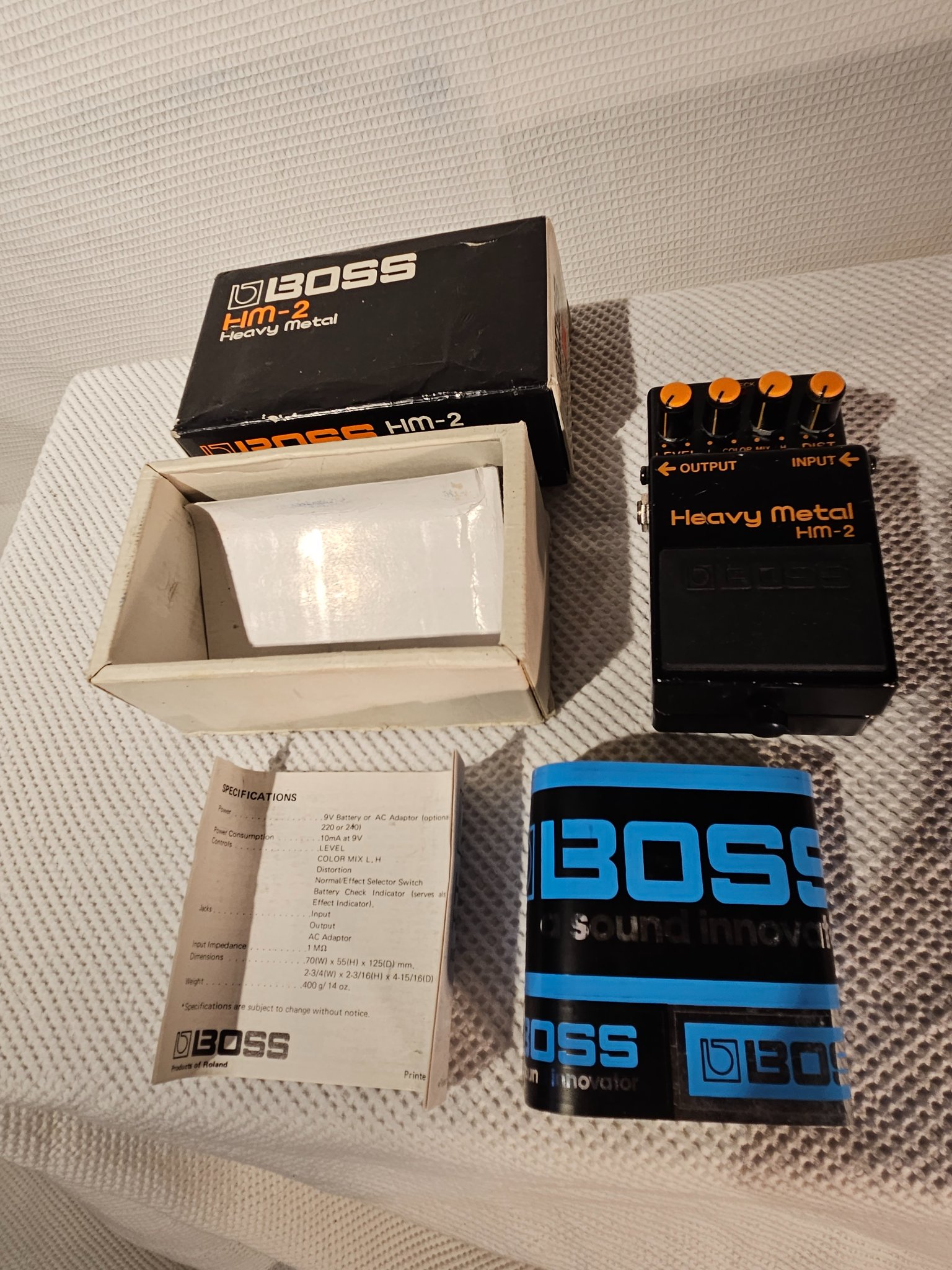 Here is the oldest Boss pedal that I own. HM2 MIJ 1985