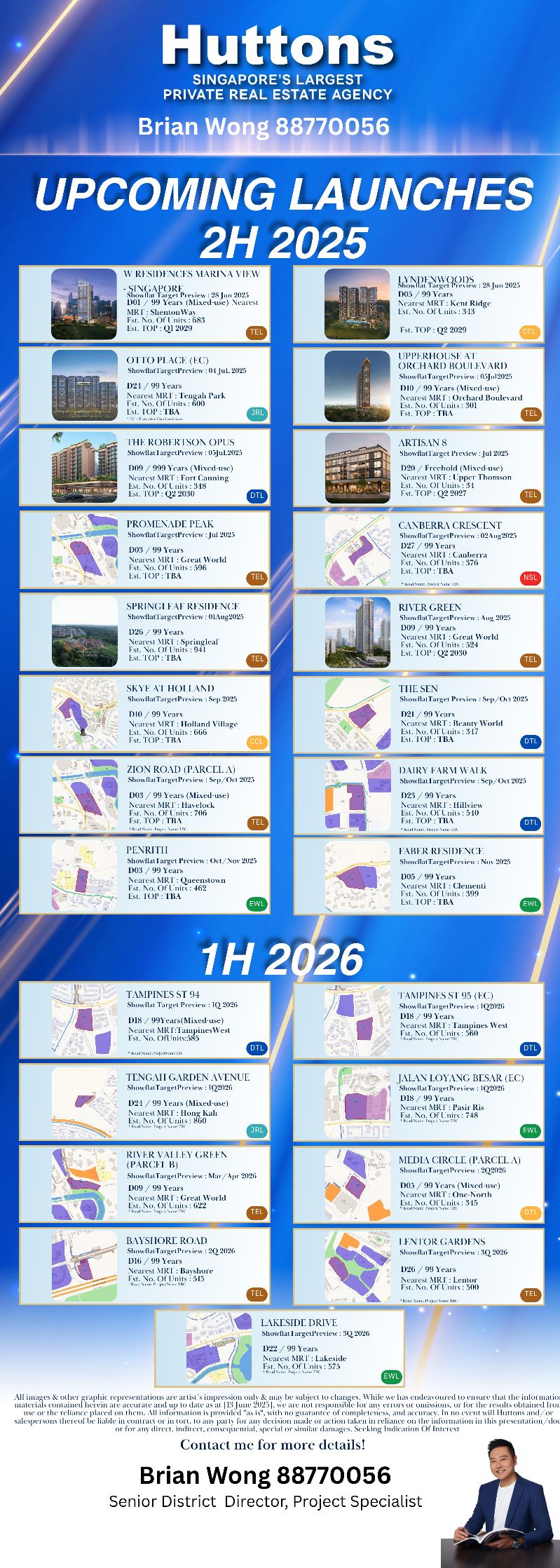 Brian - SG project launches 2H 2025 - 1H 2026. #BrianRealtor # ...