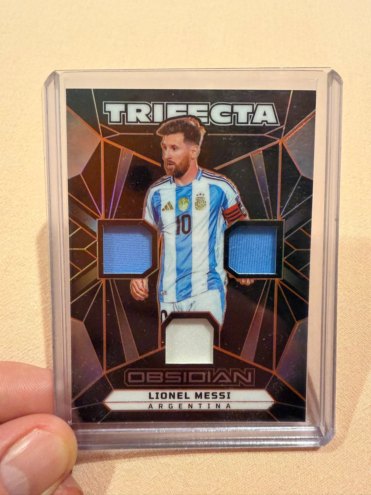 Lionel Messi 2024-25 Panini Obsidian soccer card for sale