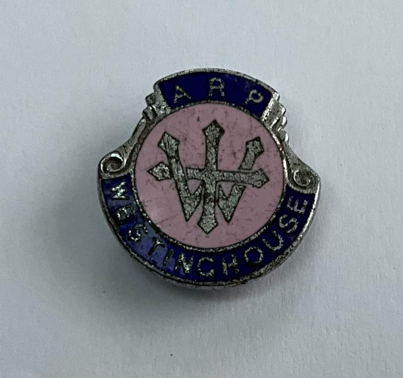Westinghouse WW2 “ARP “ Wardens badge . My dad Bert Treweke ARP 
