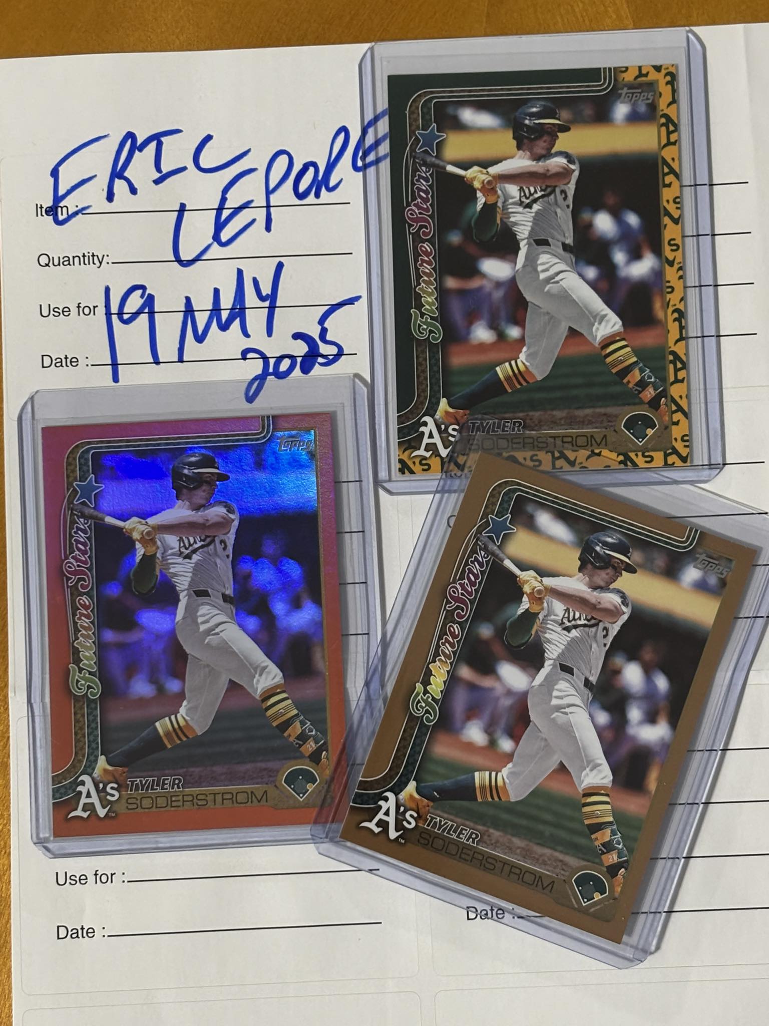 ??2025 Tyler Soderstrom SP Topps Future Stars Trio??