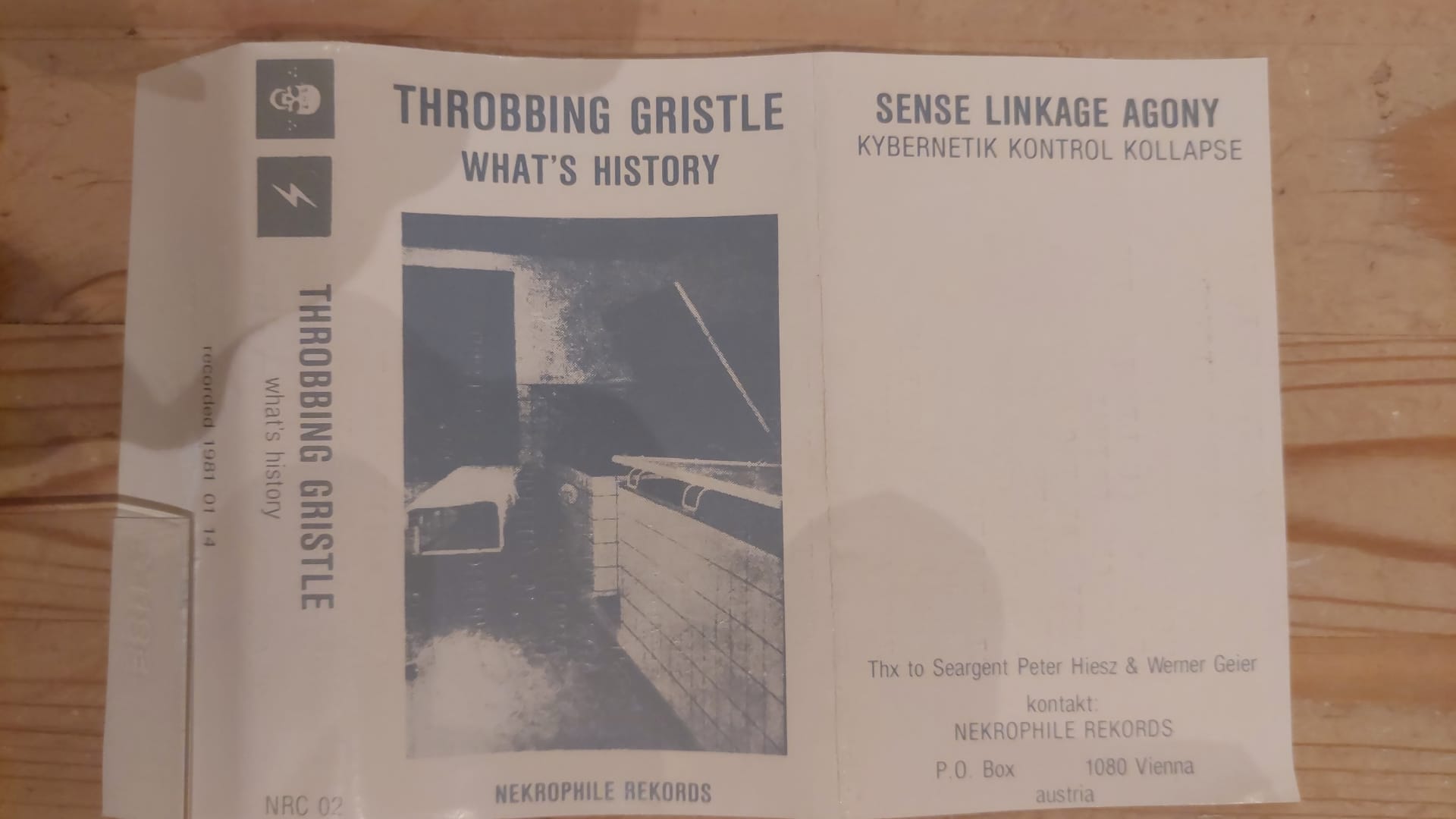 Throbbing Gristle cassette tape for sale with authenticity info