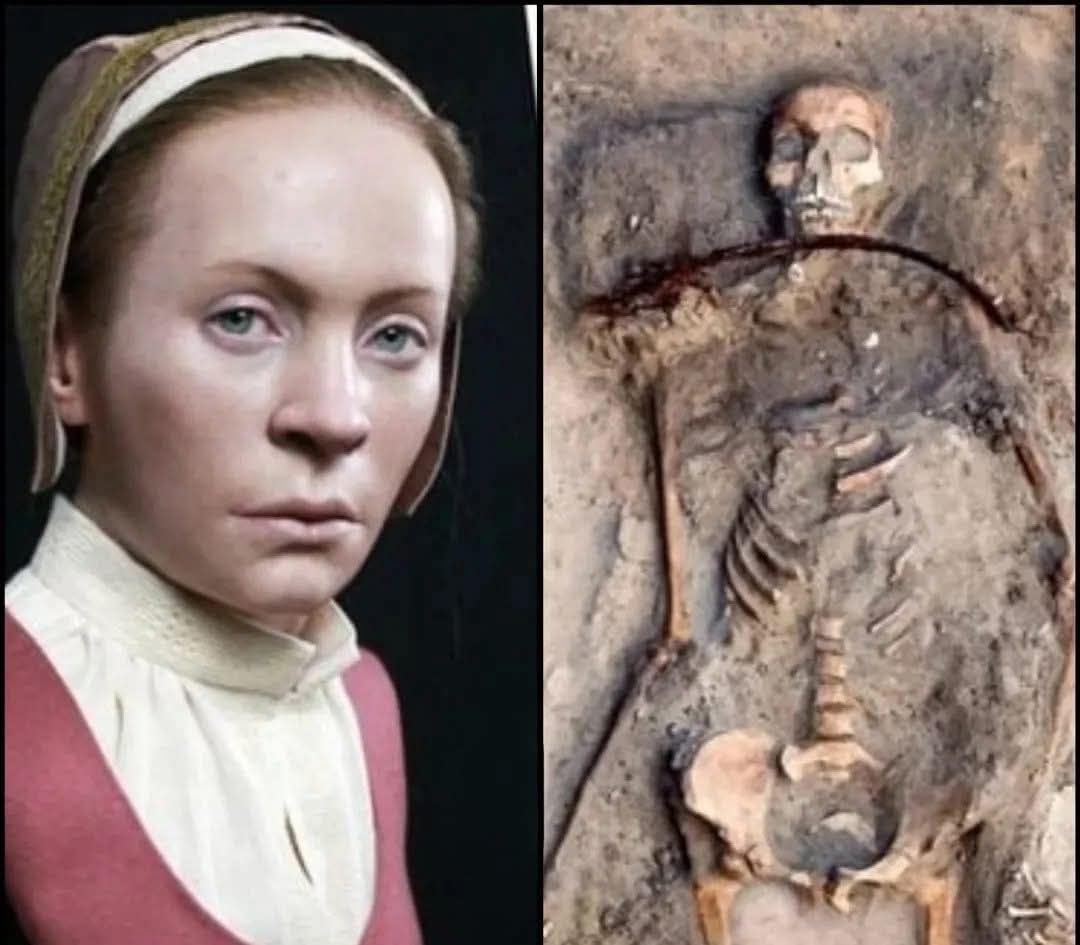 Scott - Buried with a chain and padlock on her foot and an iron sickle ...