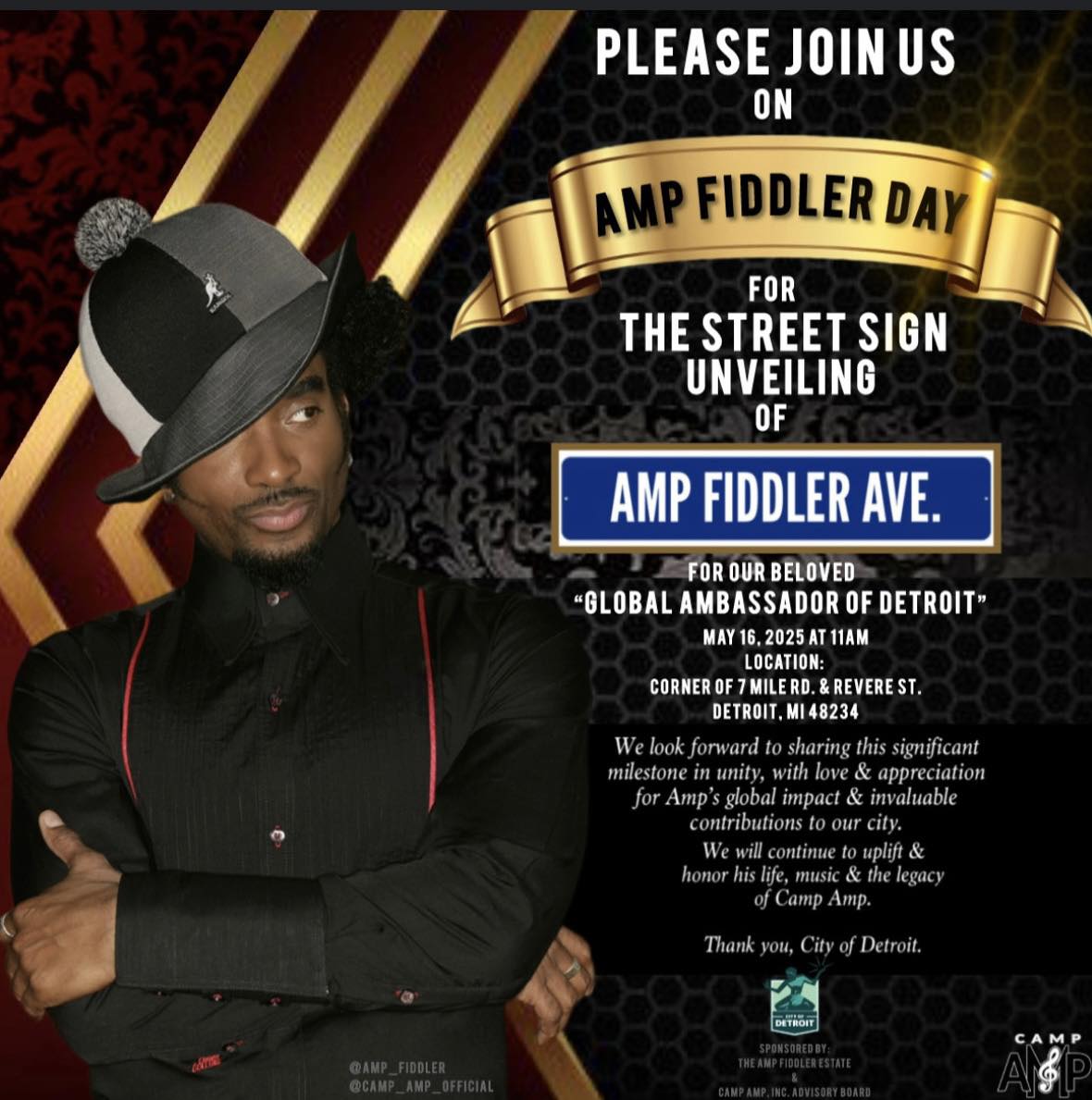 J Dilla and Amp Fiddler are among five Detroit natives who will be